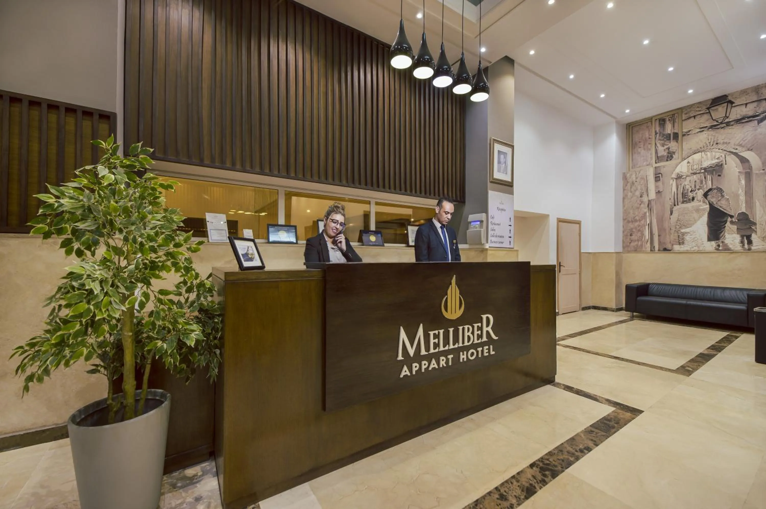 Lobby or reception in Melliber Appart Hotel