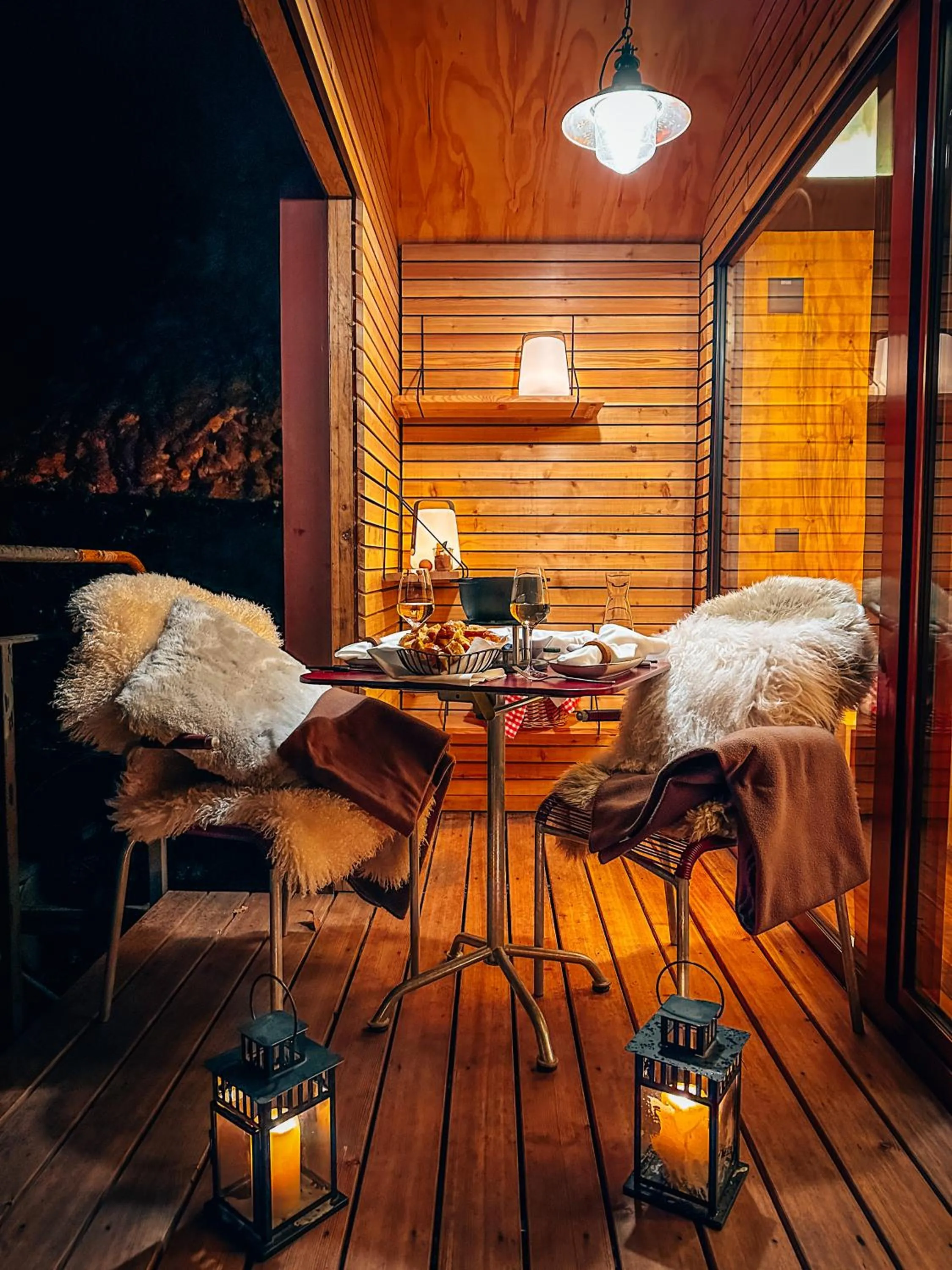 Seating area in lofthotel Walensee