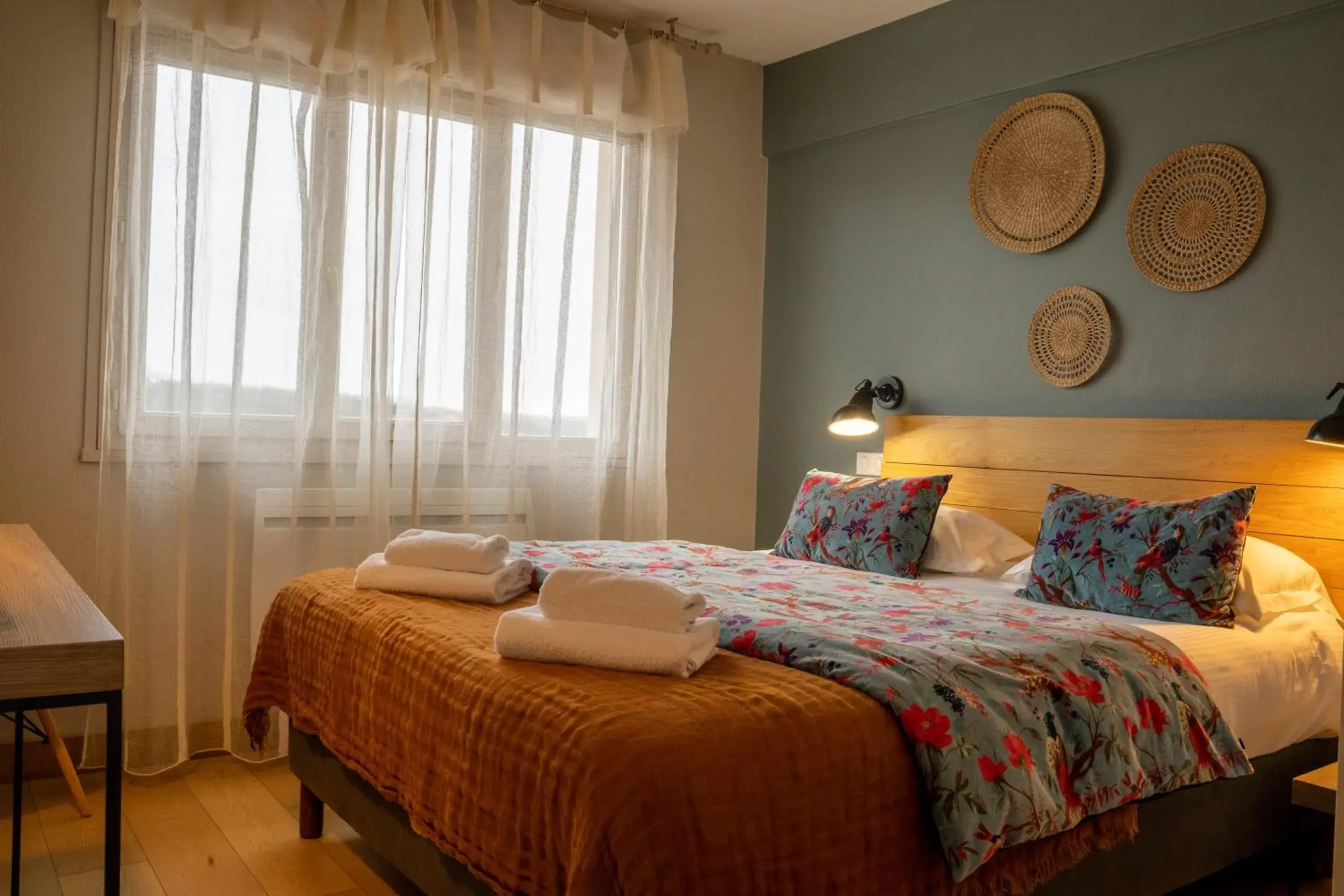 Bedroom, Bed in Logis Hôtels - Le Belvédère - Hôtel 2 étoiles et Restaurant Bedroom, Bed in Logis Hôtels - Le Belvédère - Hôtel 2 étoiles et Restaurant