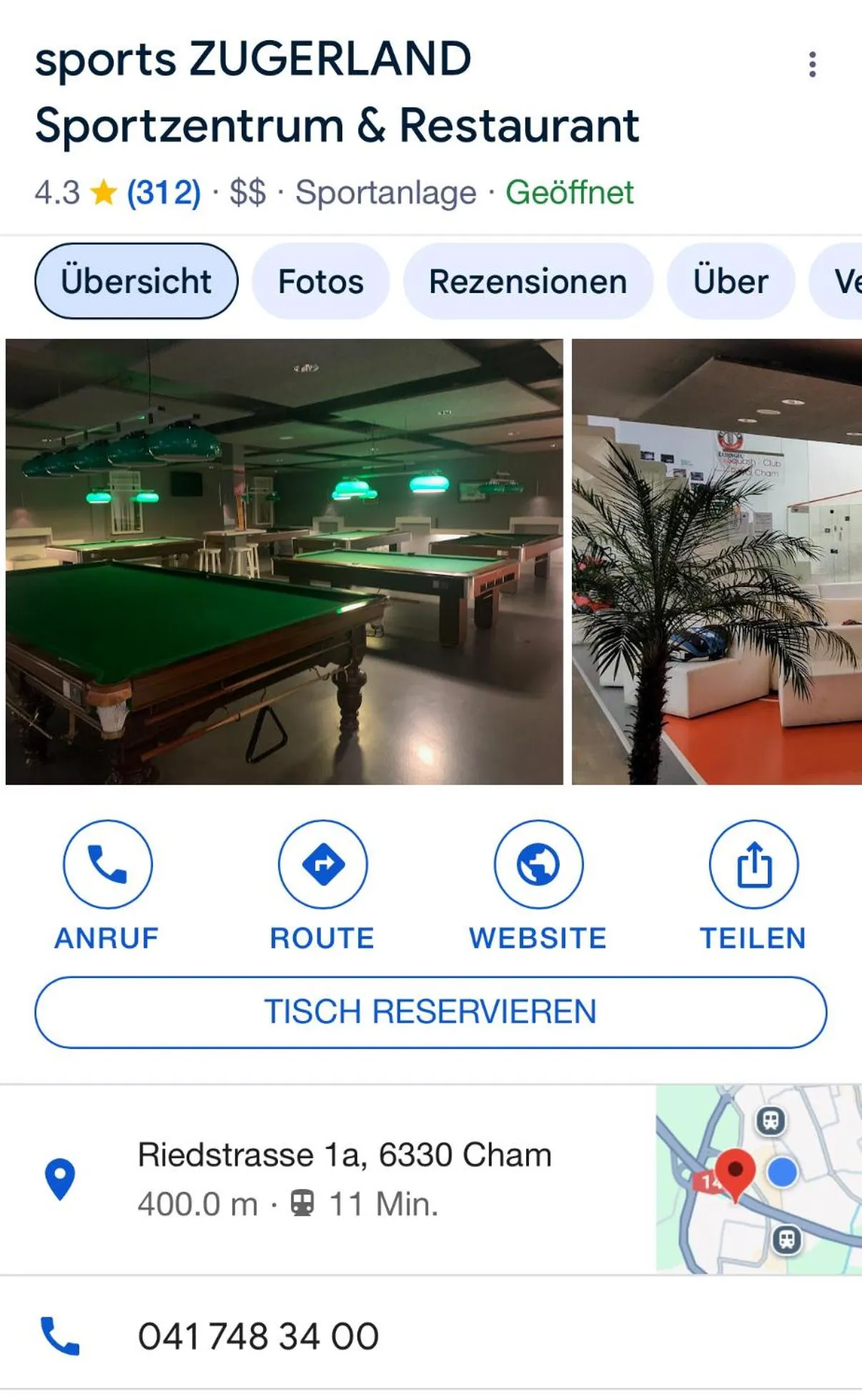 Billiard in Andi's BnB