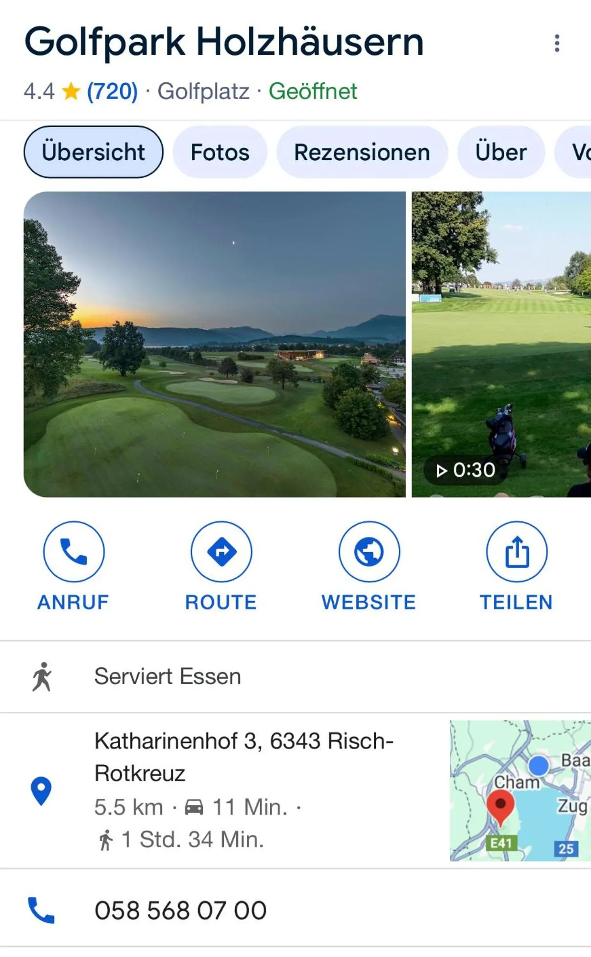Golfcourse in Andi's BnB