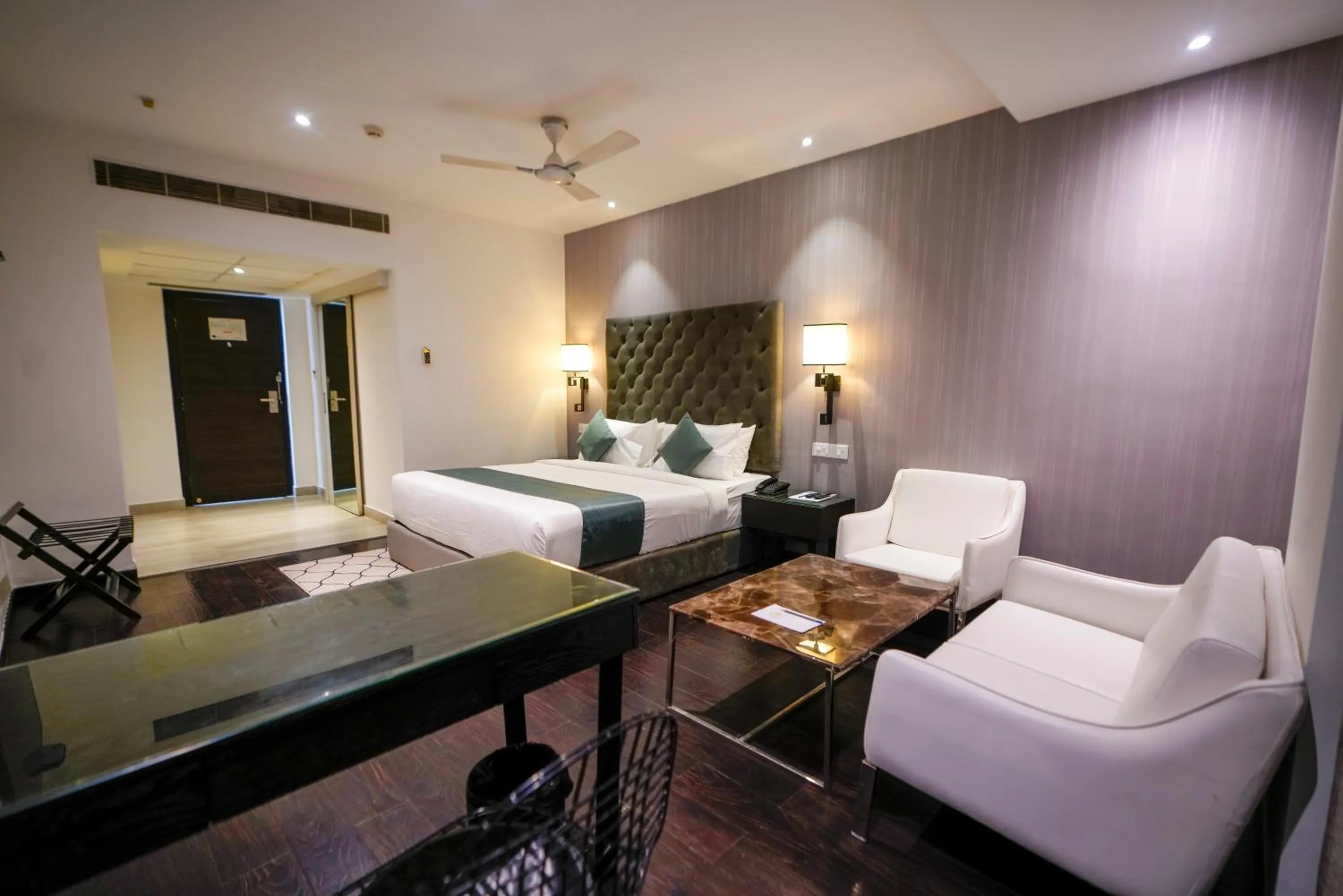 Photo of the whole room, Bed in Hotel Deccan Serai, HITEC CITY, HYDERABAD