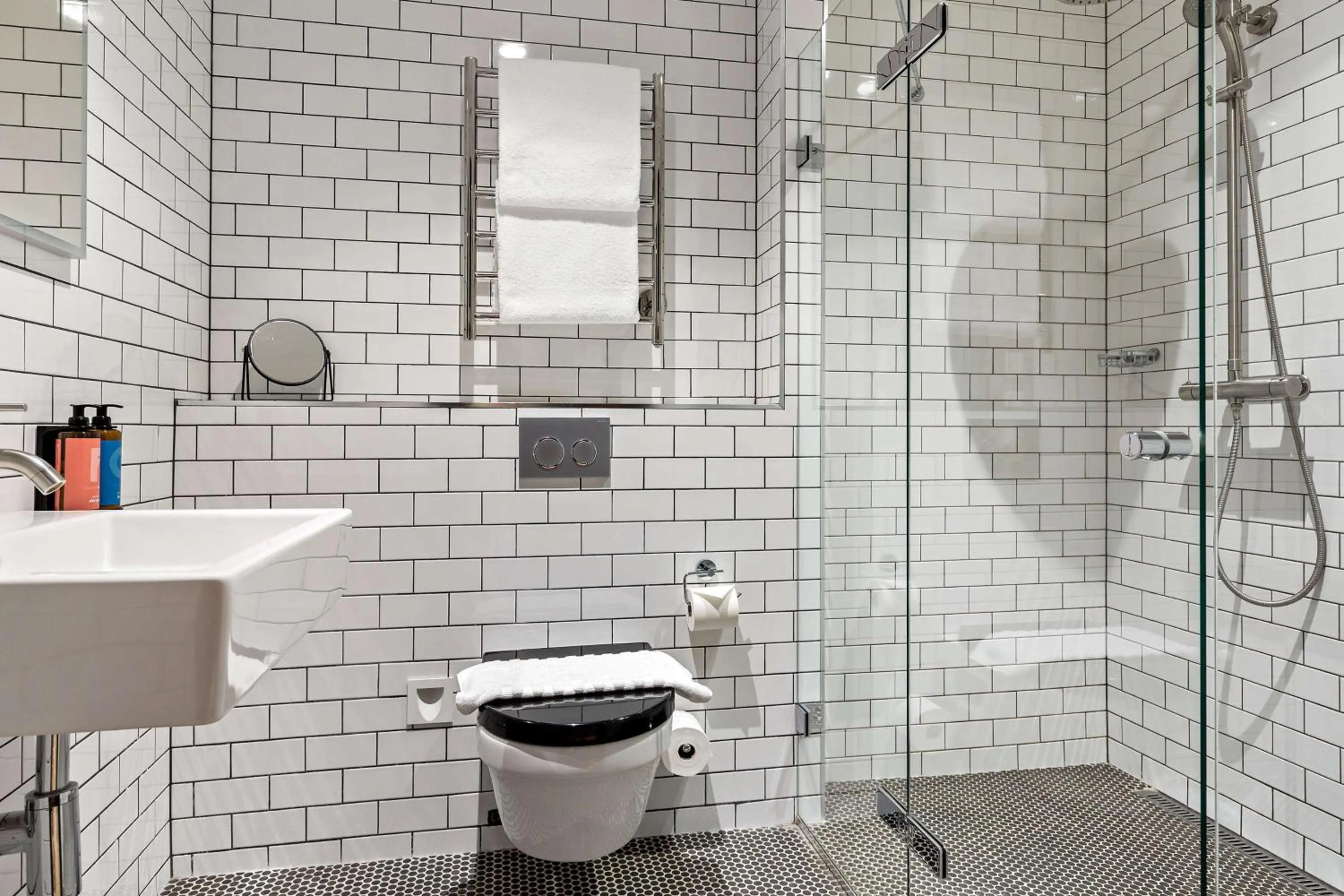 Bathroom in NOFO Hotel, WorldHotels Crafted