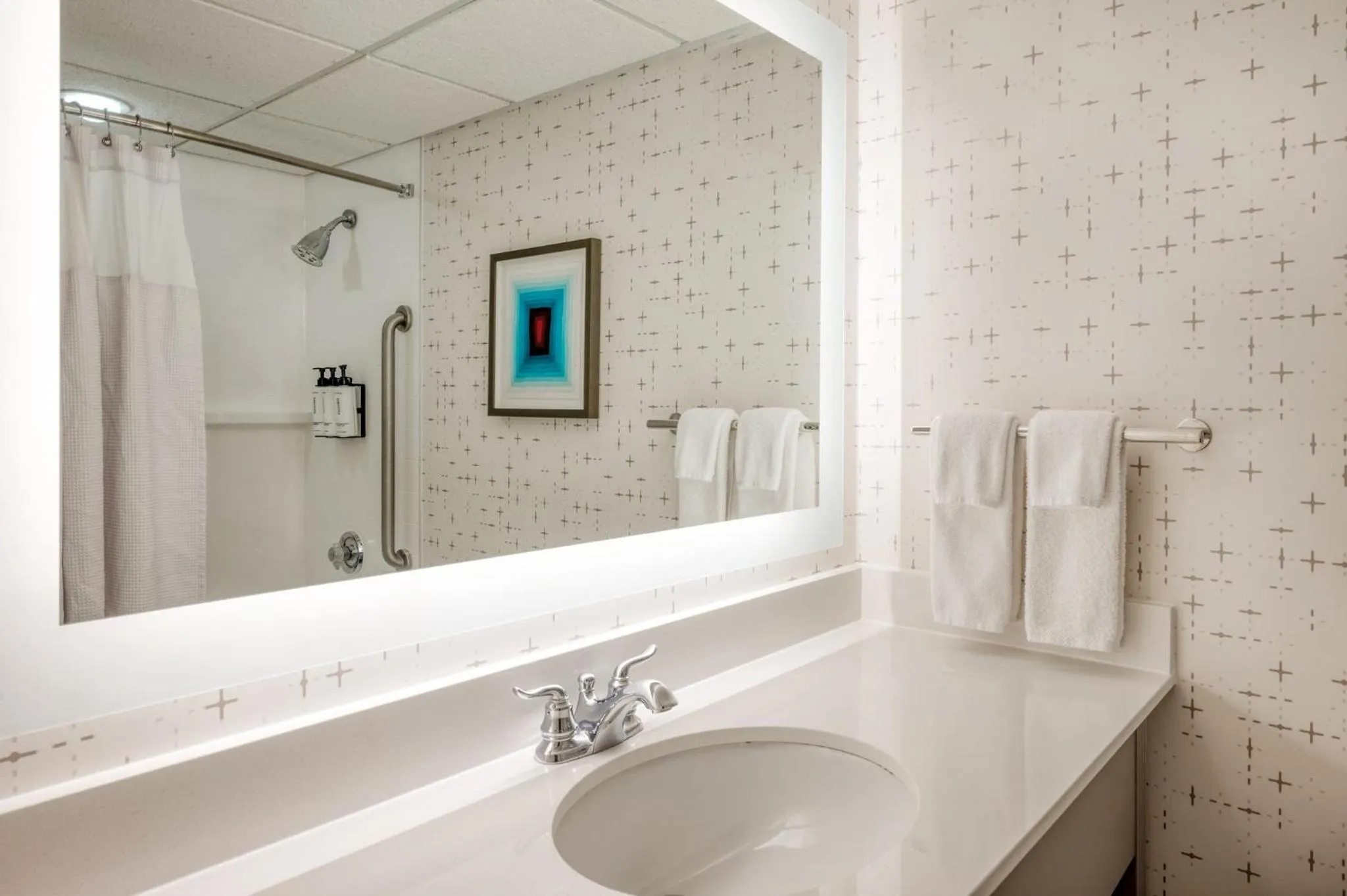 Bathroom in Crowne Plaza Indianapolis-Airport by IHG