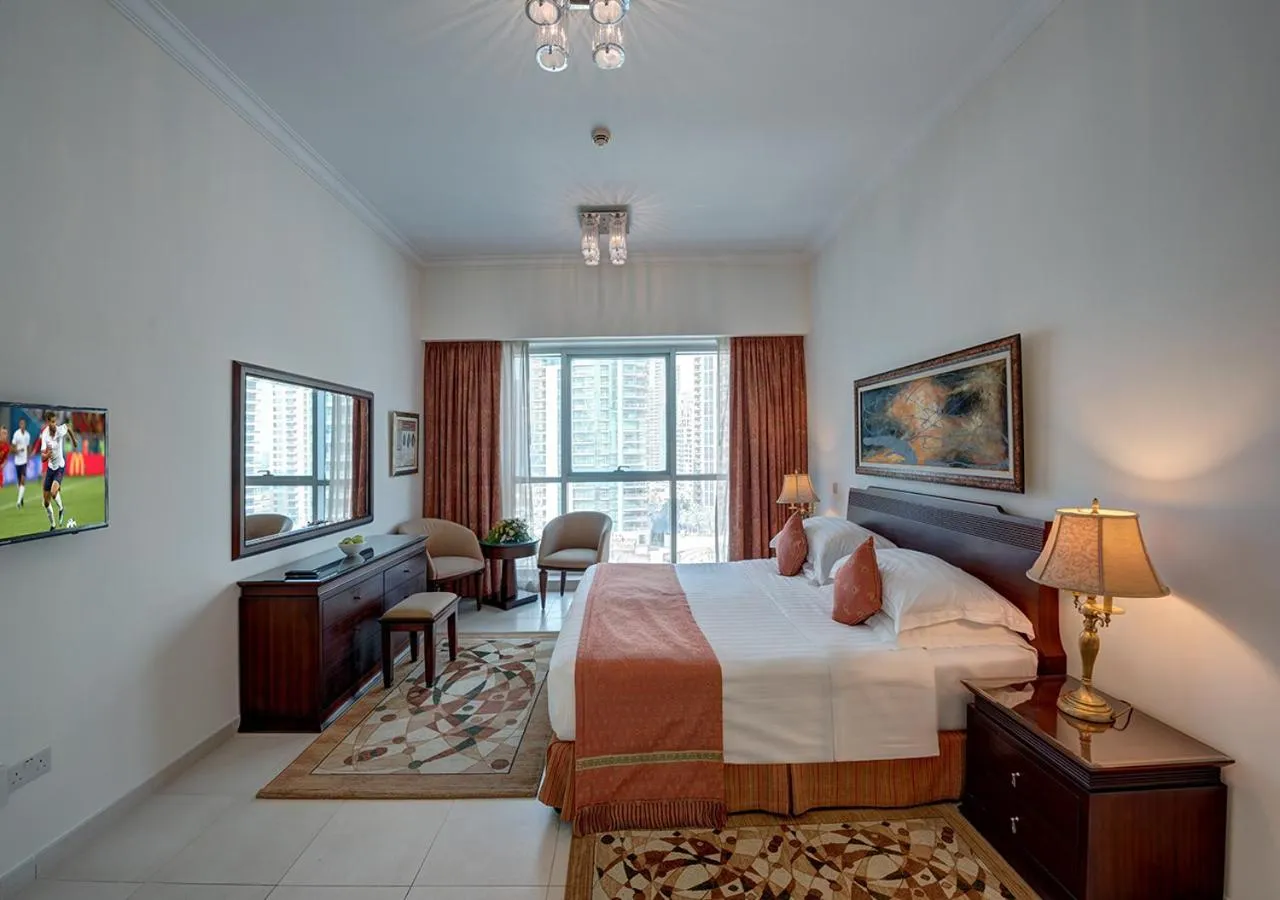 Bed in Marina Hotel Apartments