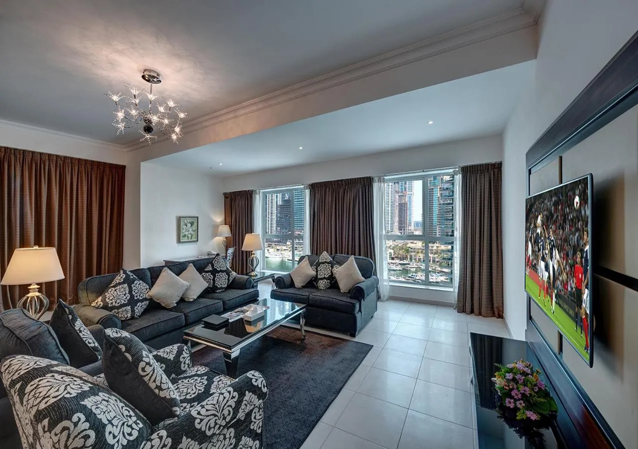 Seating area in Marina Hotel Apartments