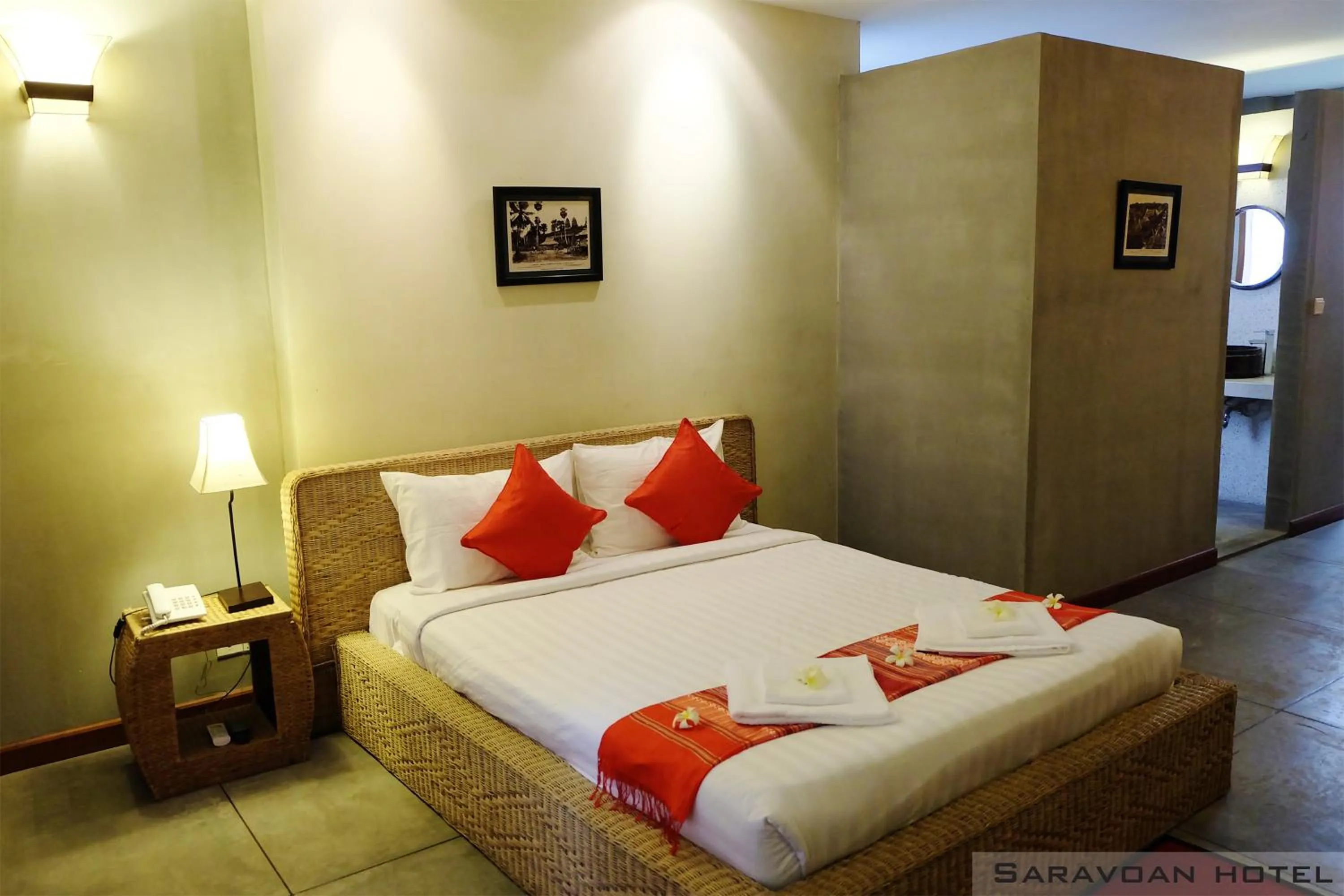 Bedroom, Bed in Saravoan Royal Palace