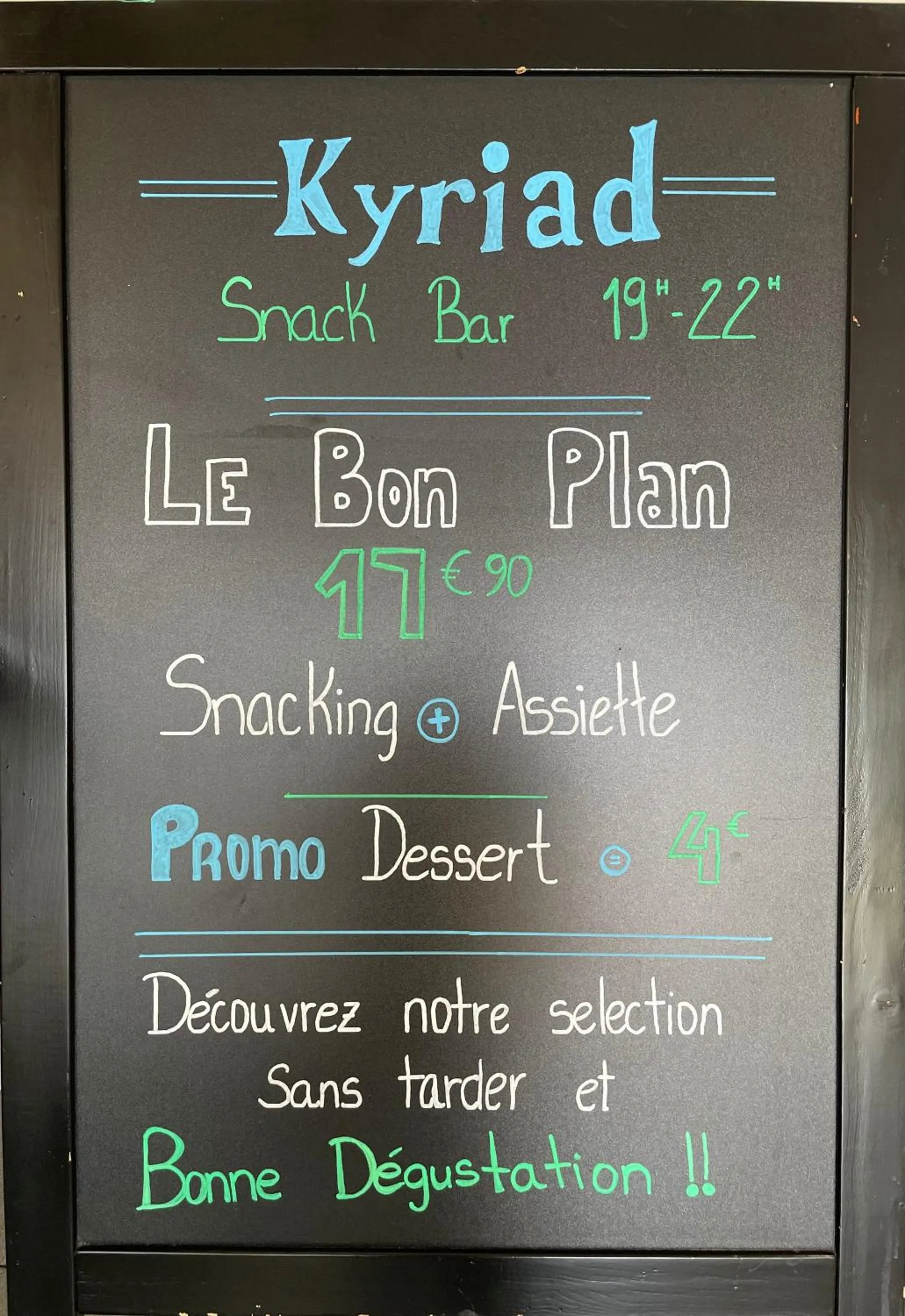 Restaurant/places to eat in Kyriad Nemours