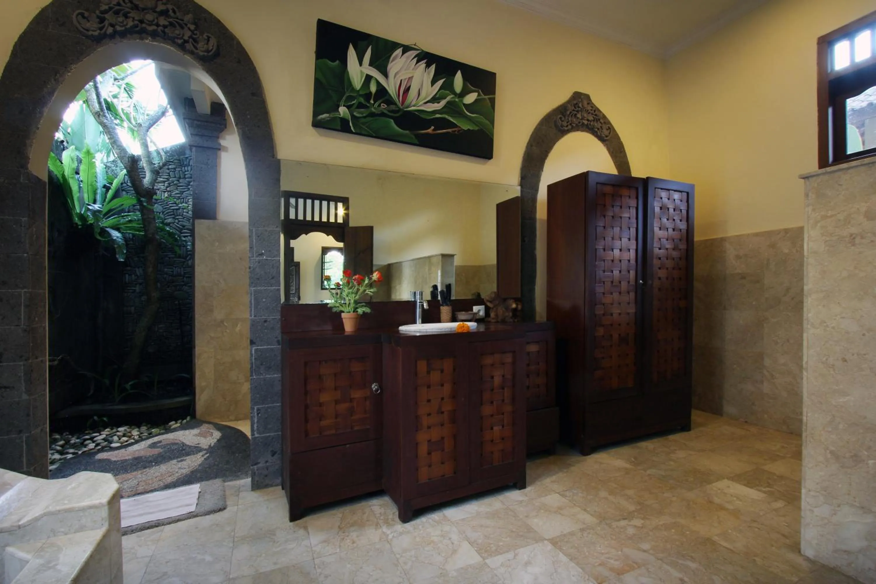 Bathroom in Nara Ubud Cottage by Mahaputra
