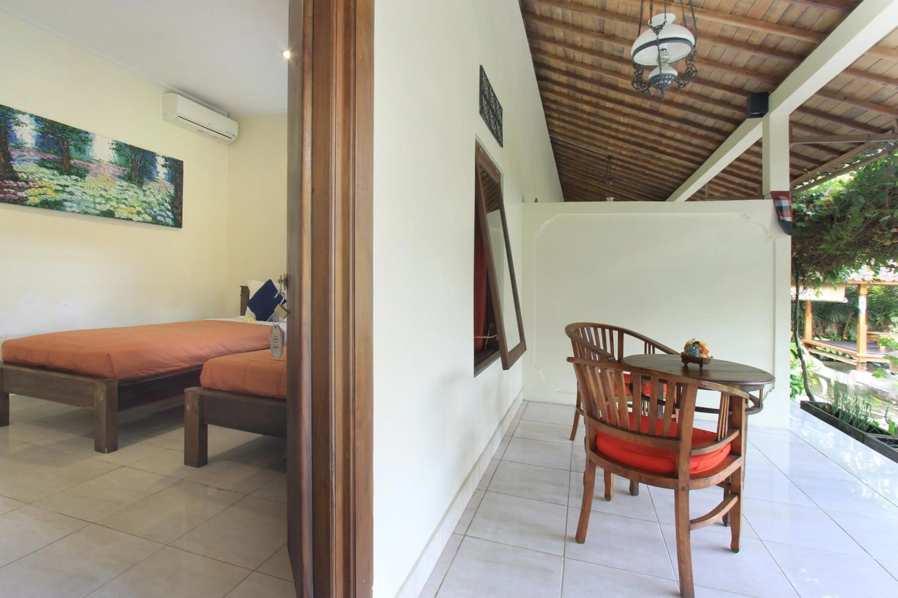 Balcony/Terrace in Nara Ubud Cottage by Mahaputra