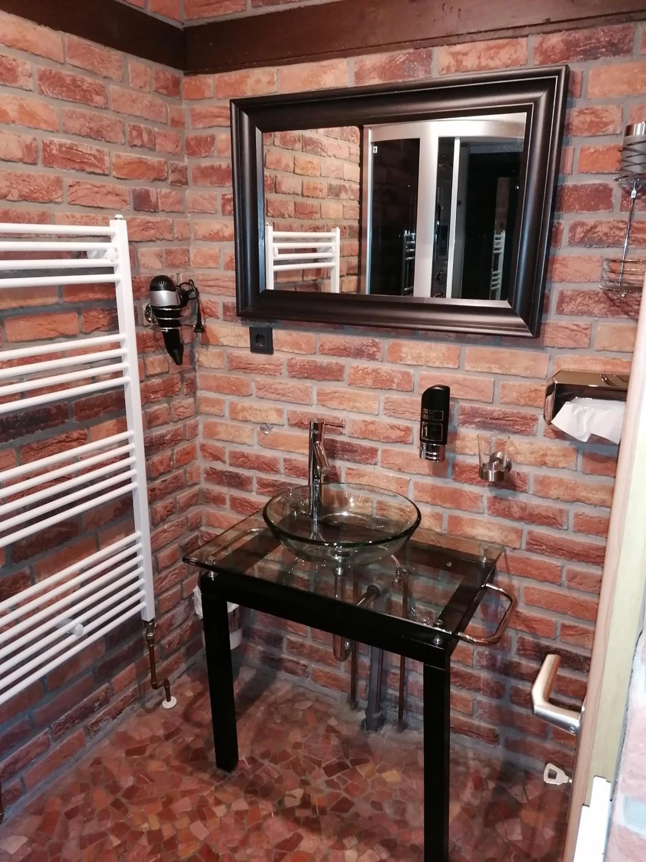 Bathroom in Pension Riverside in Leverkusen Hitdorf am Rhein - Zentral an der A1 und 59