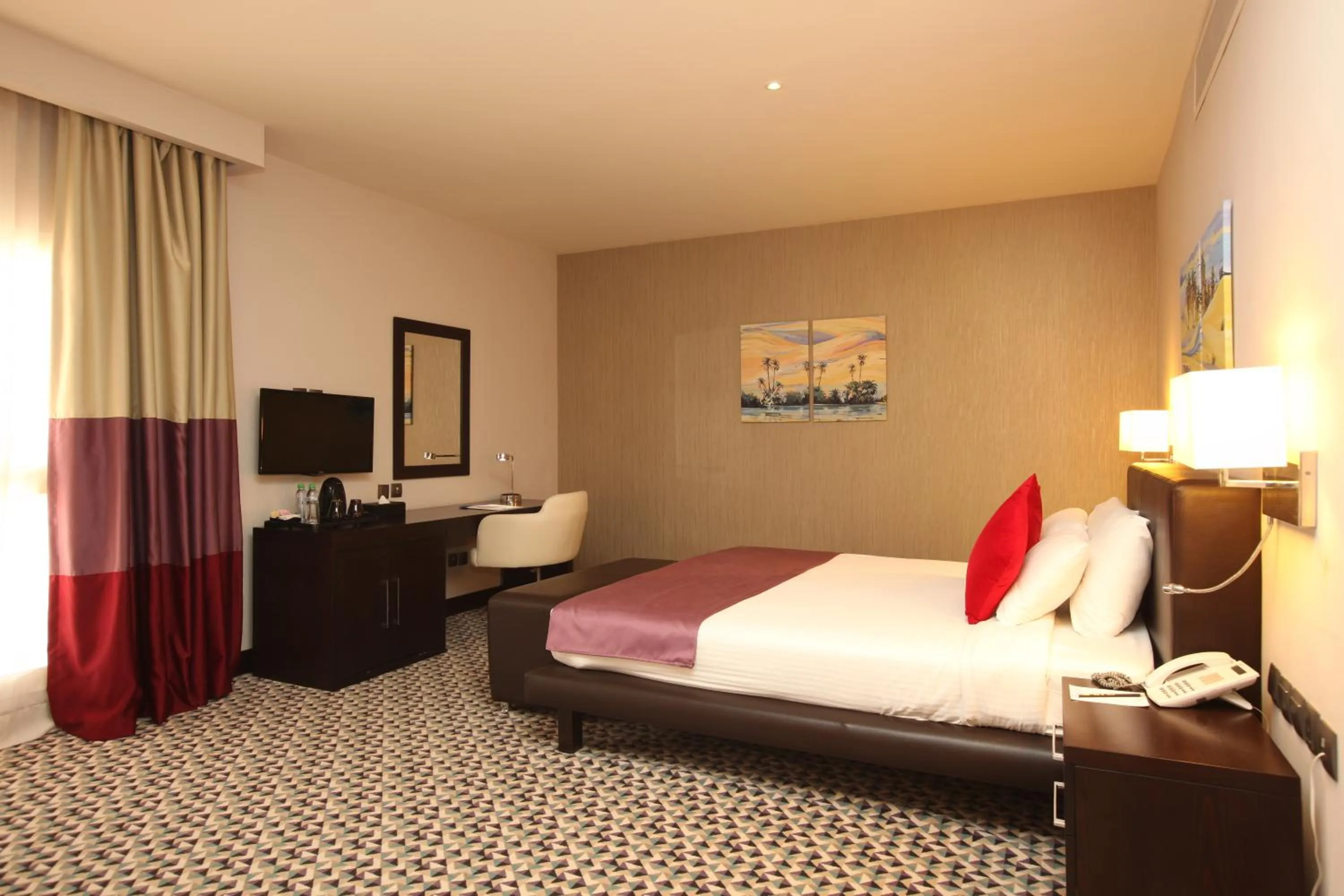 Bed in Golden Tulip Hail