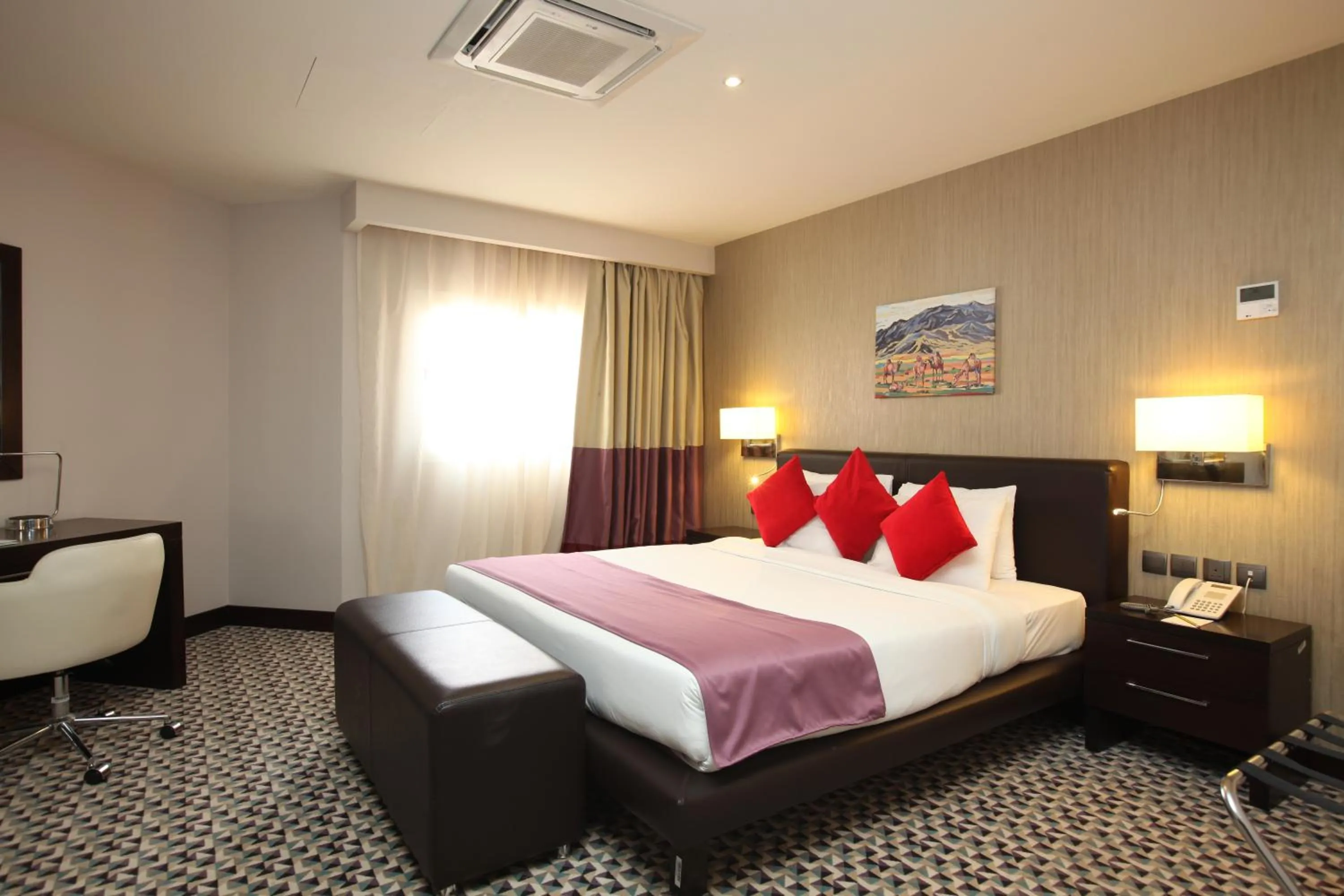 Bed in Golden Tulip Hail