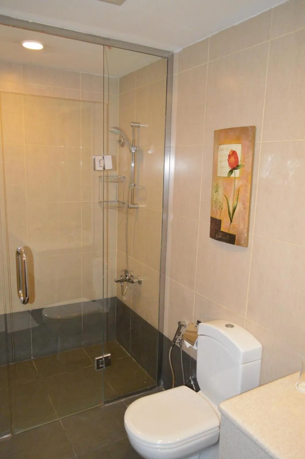 Shower in Golden Tulip Hail