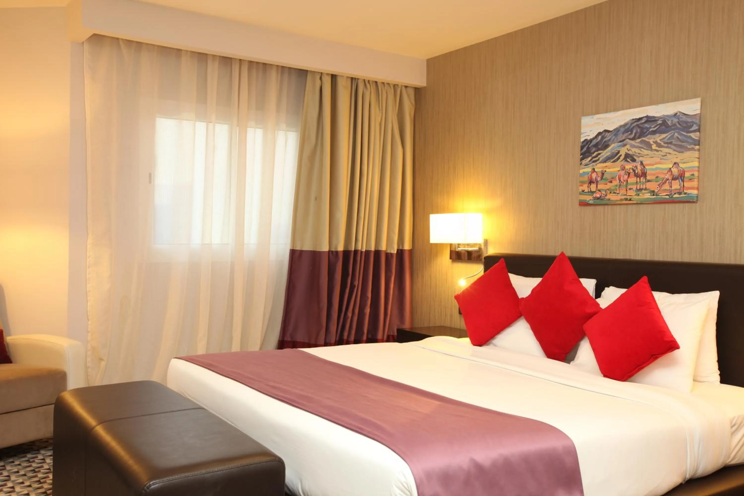 Bed in Golden Tulip Hail