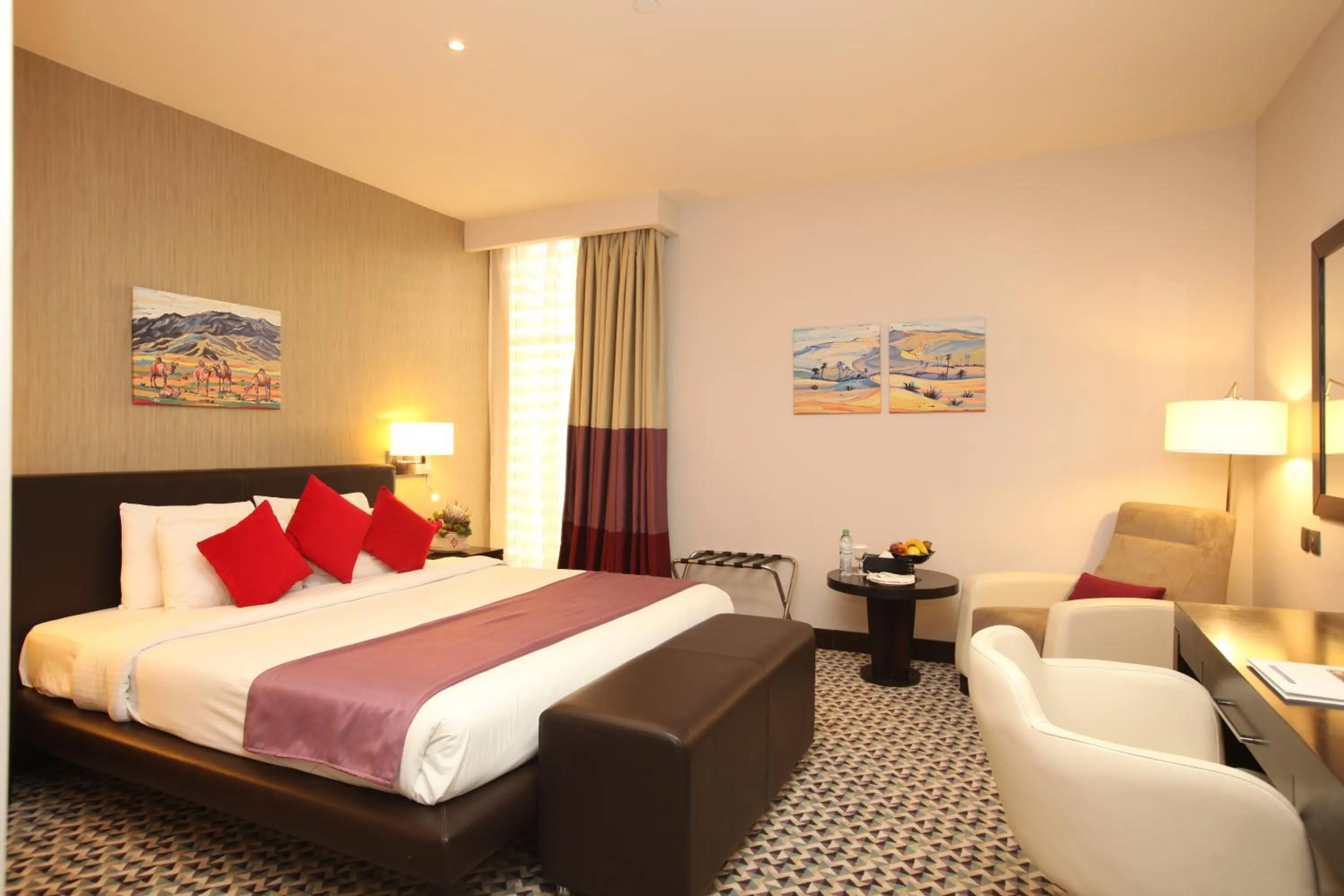 Bed in Golden Tulip Hail