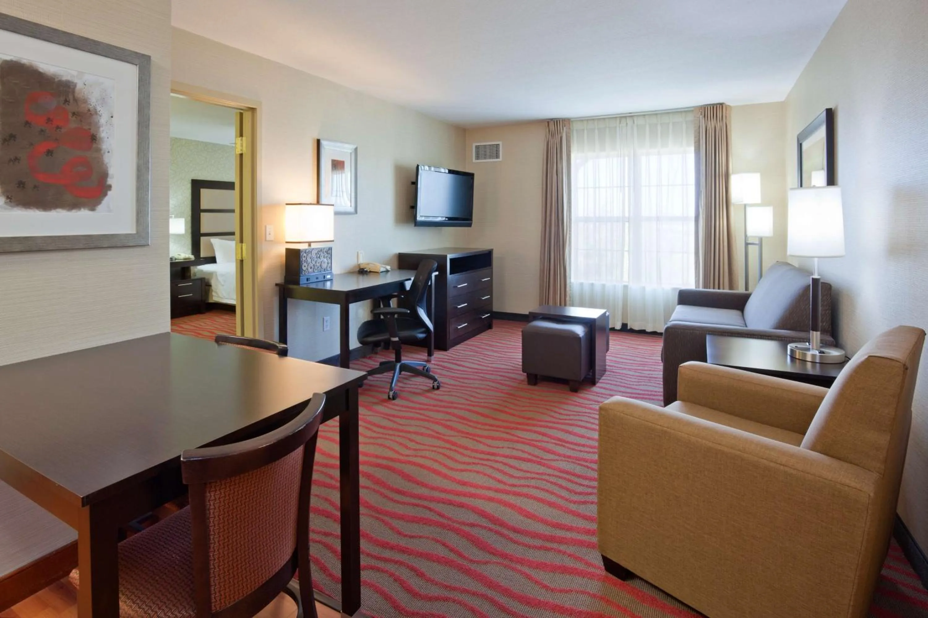 Living room in Homewood Suites by Hilton Sioux Falls