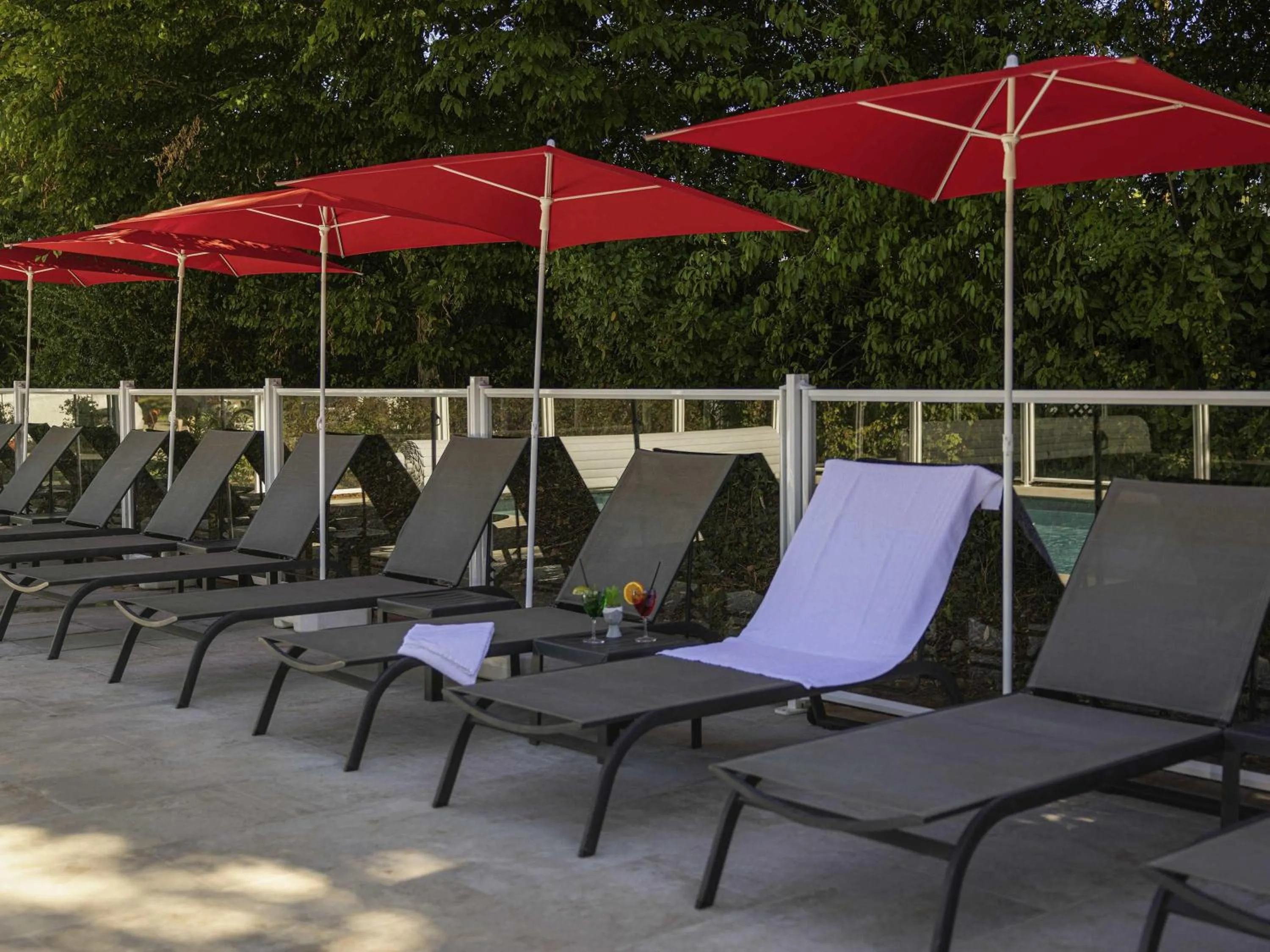 Pool view in ibis Lyon Nord