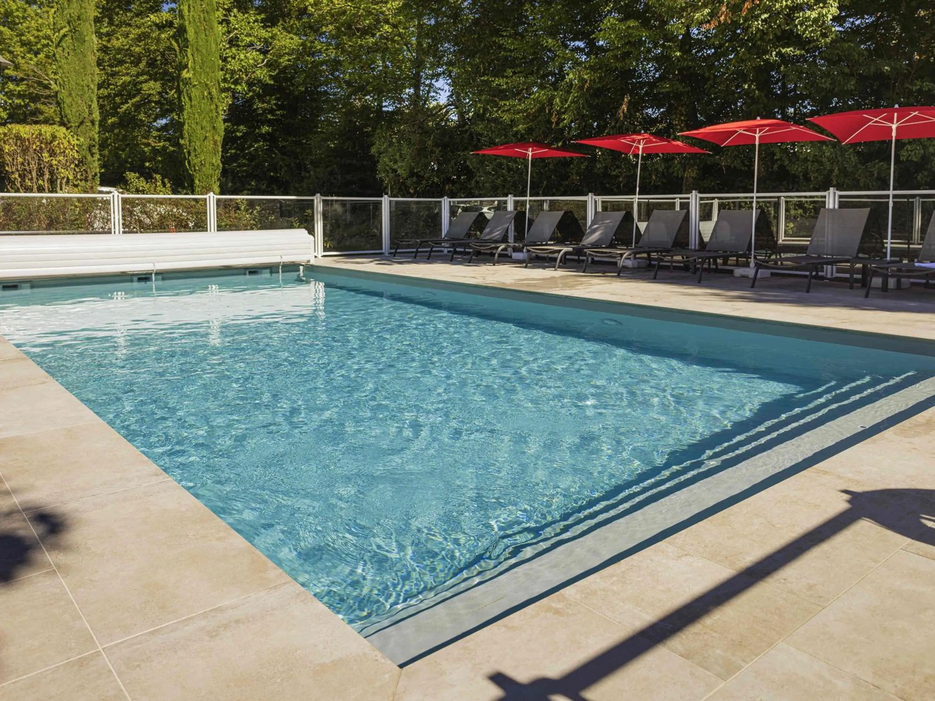 Pool view in ibis Lyon Nord