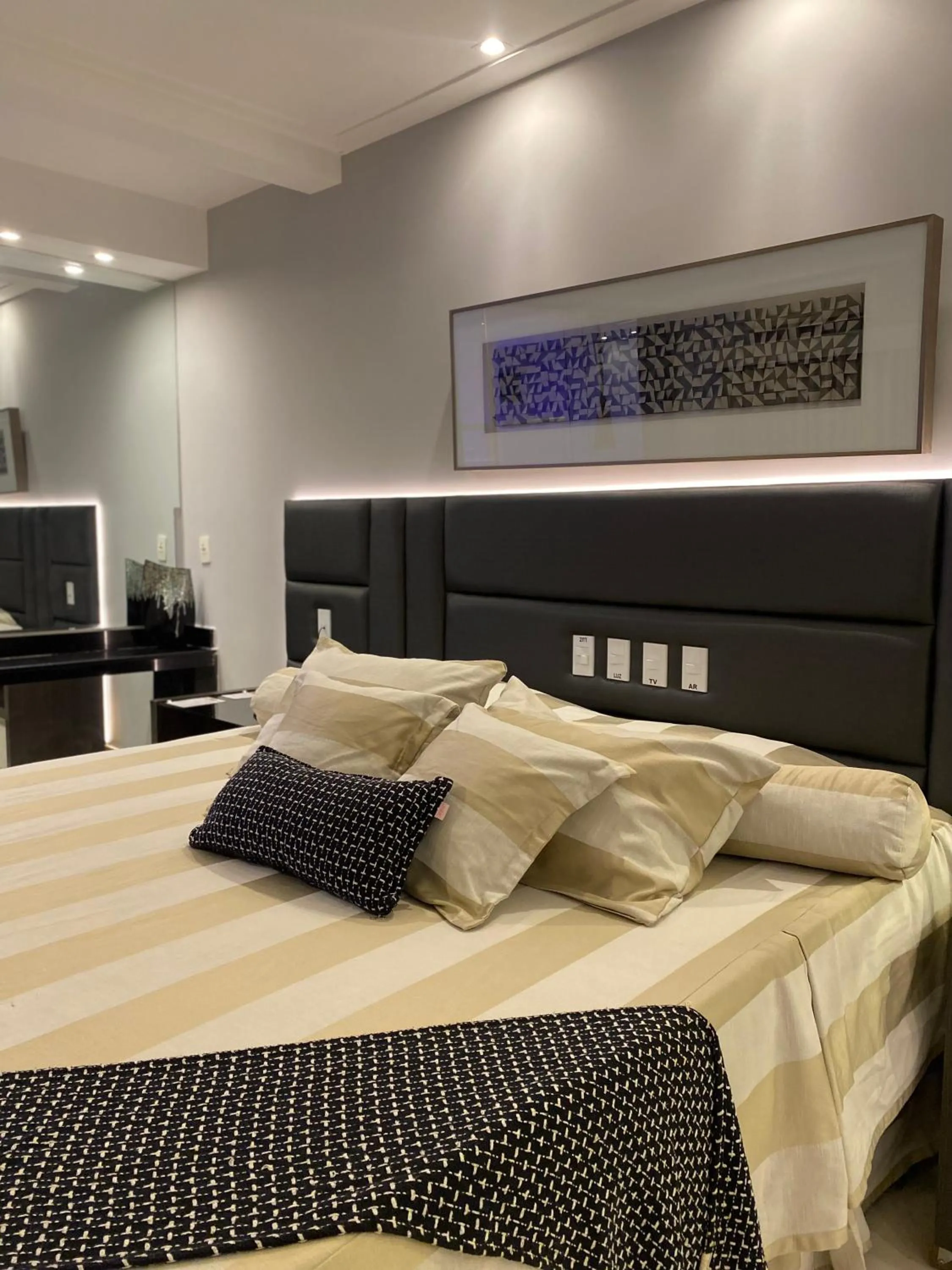 Bed in Fiesta Bahiana Club Hotel