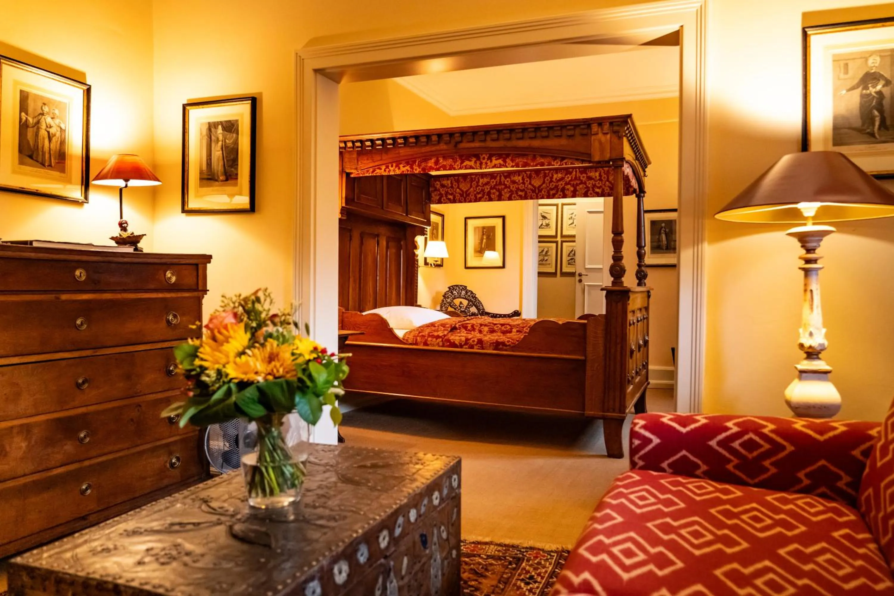 Bed in Schloss Auel Boutique Hotel & Design Golf Lodge