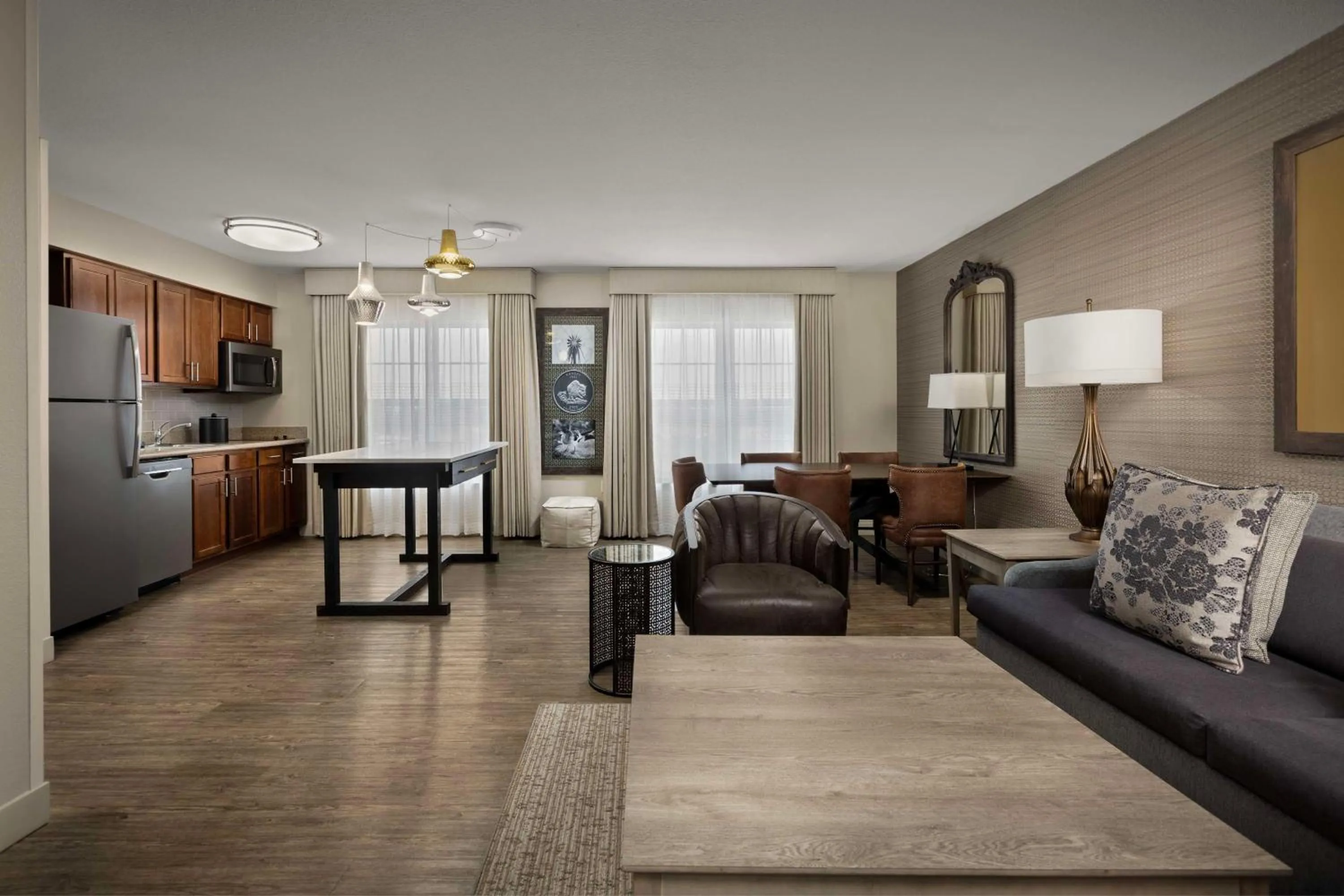 Living room in Homewood Suites by Hilton at The Waterfront