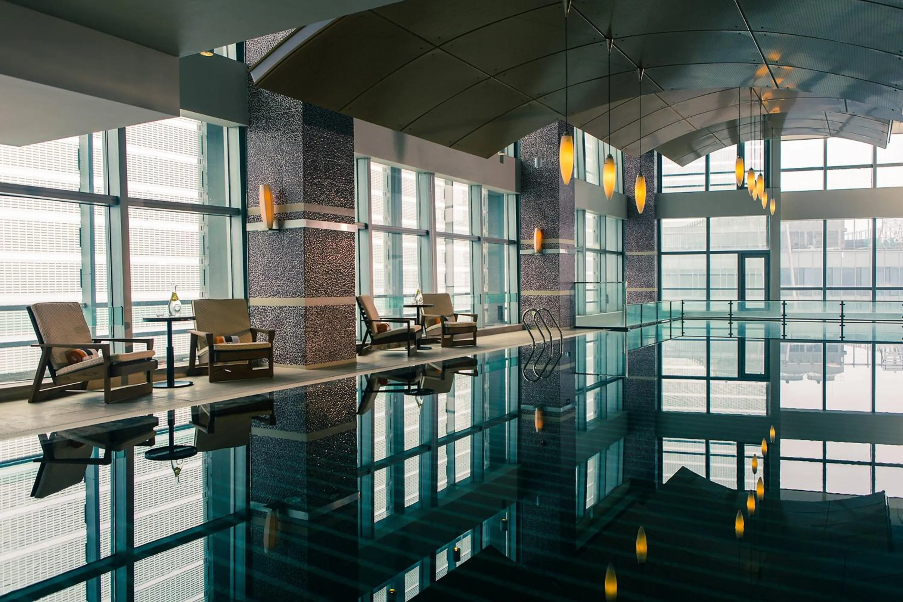 Swimming pool in Renaissance Beijing Capital Hotel