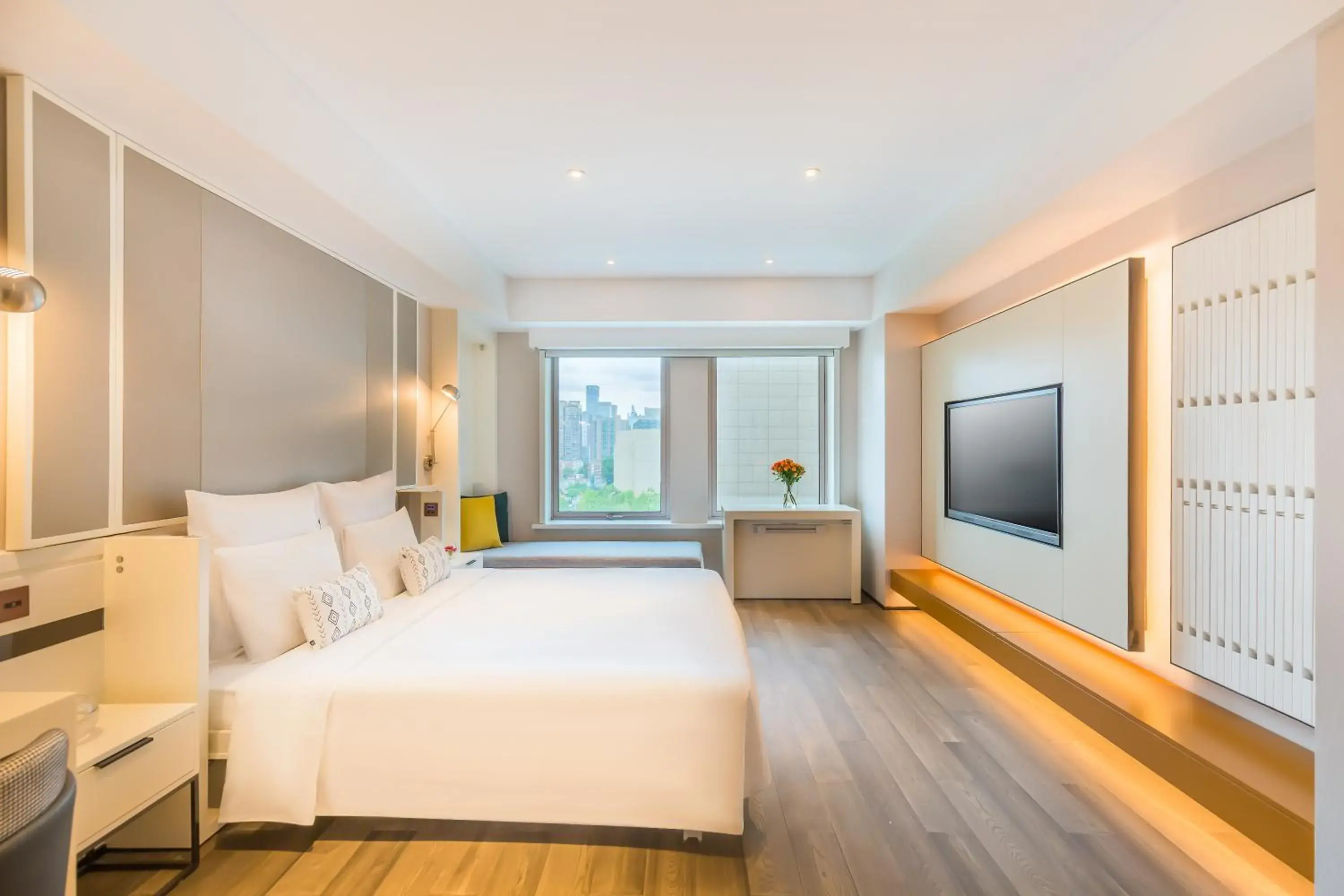 Photo of the whole room, Bed in Beijing Pudi Hotel Photo of the whole room, Bed in Beijing Pudi Hotel