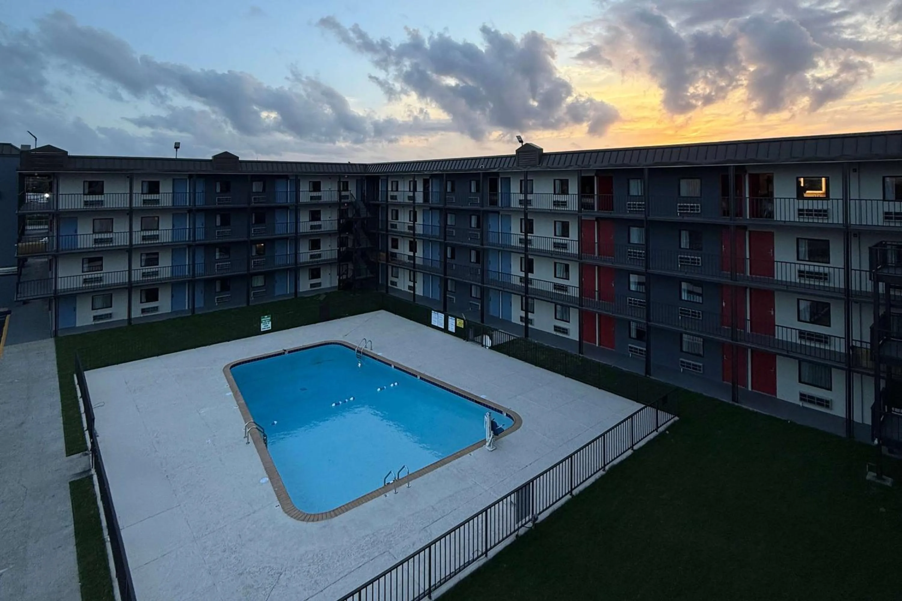 Pool view in Ramada by Wyndham Kenner New Orleans Airport South