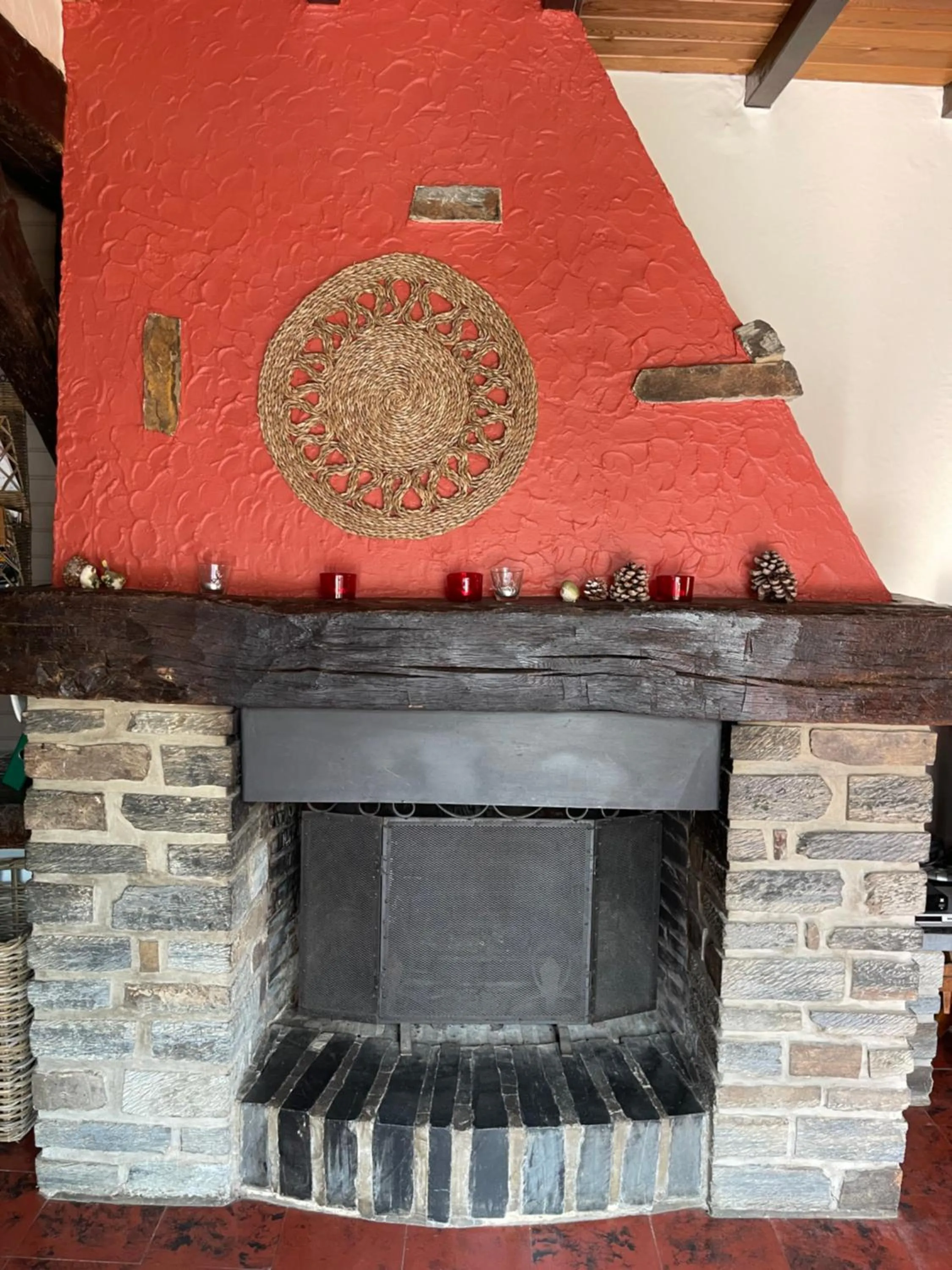 fireplace in Gîte la Semois à Mouzaive Vresse sur Semois
