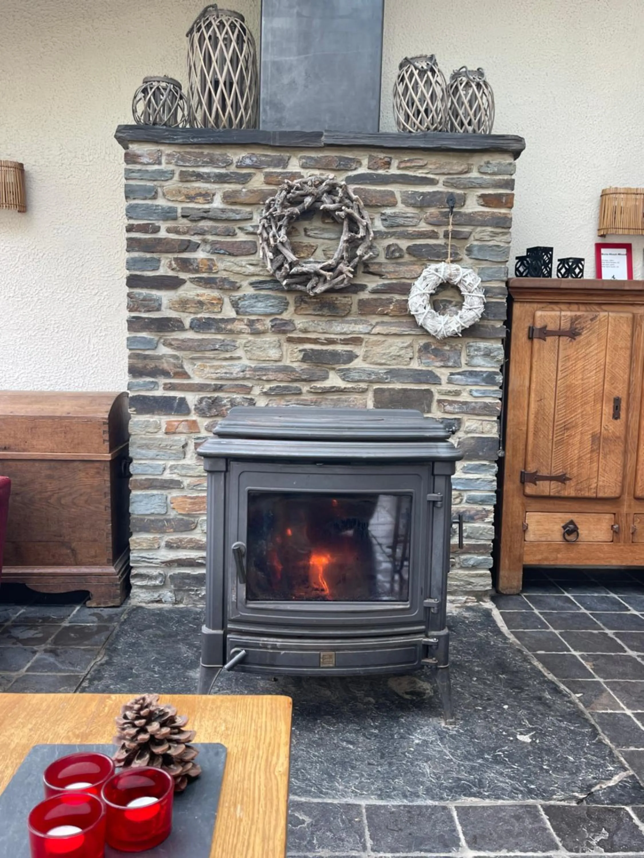 fireplace in Gîte la Semois à Mouzaive Vresse sur Semois