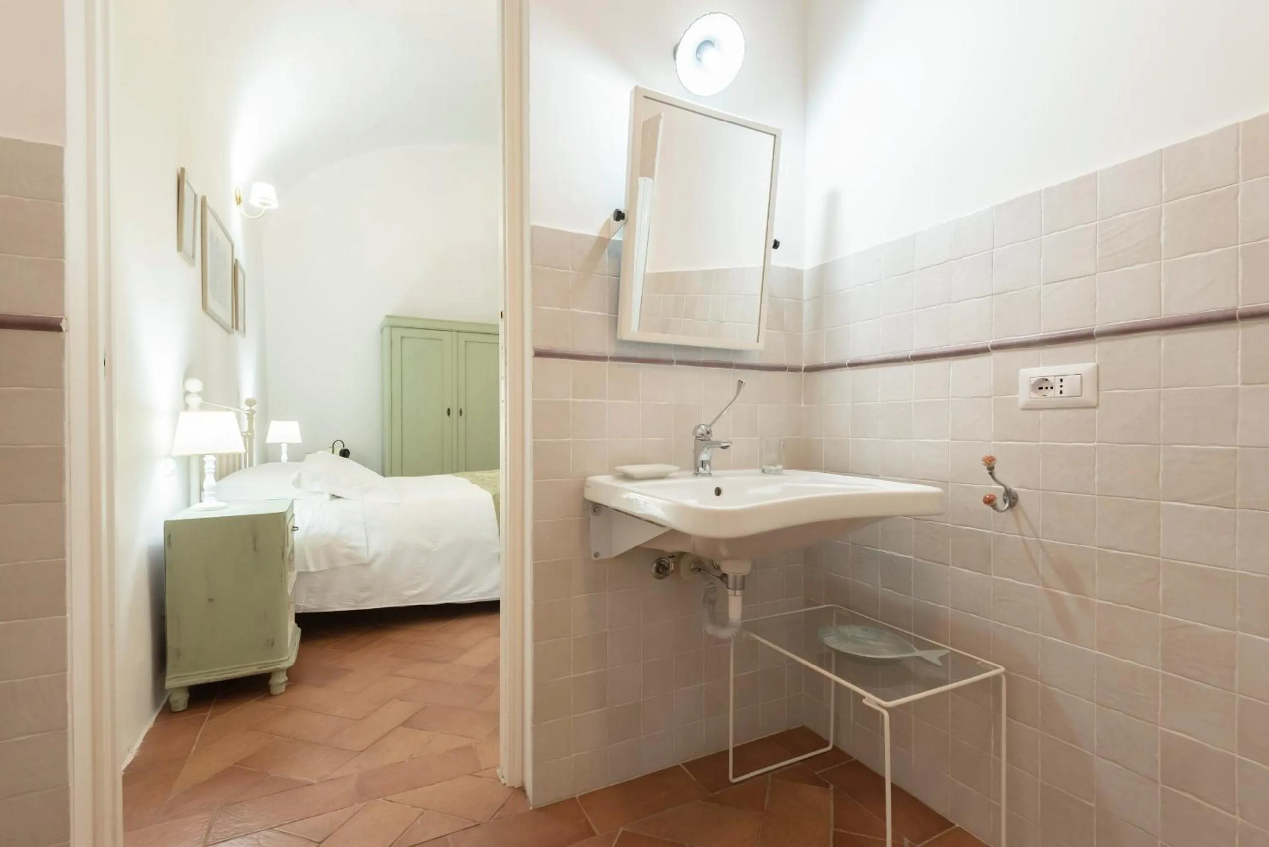 Bathroom, Bed in Fattoria Pian Di Rocca