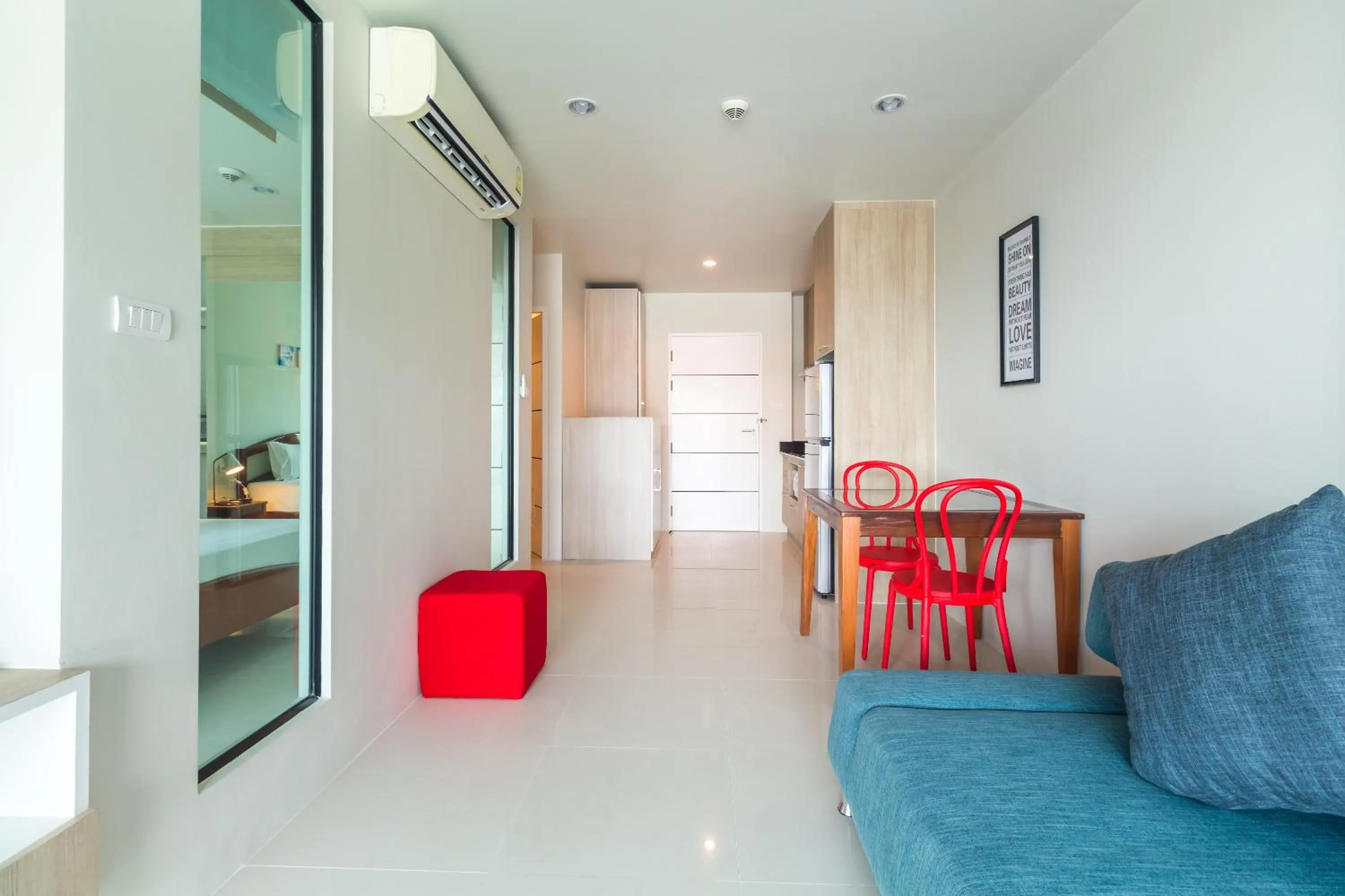 Living room in Apartments at The Bliss Condo by Lofty