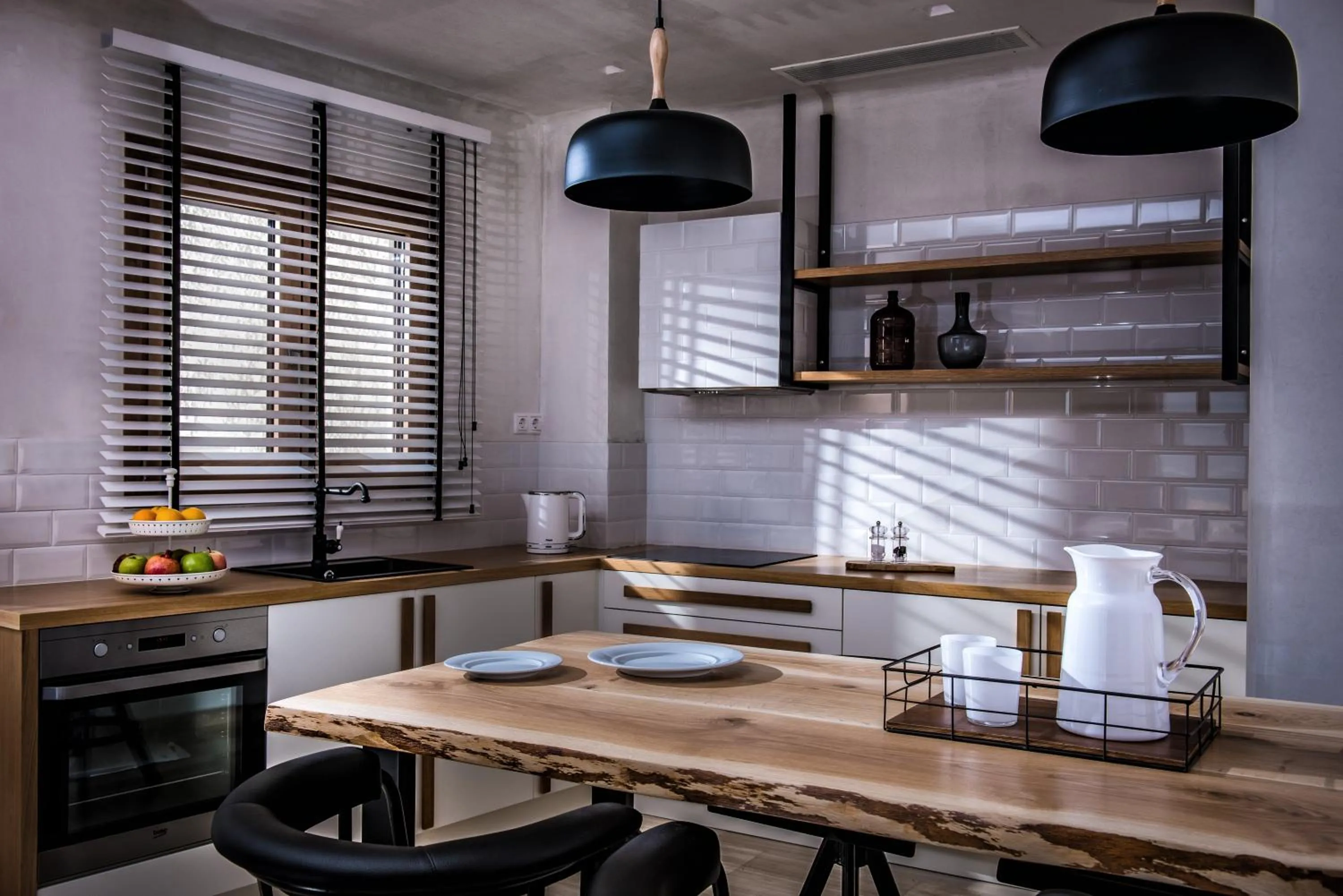 Kitchen or kitchenette in Cosmopolis Crete Suites