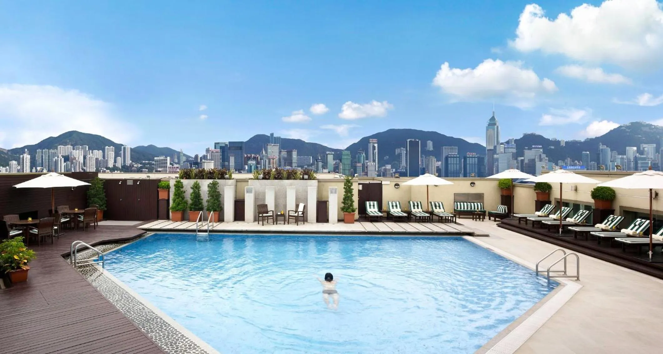 Swimming pool in InterContinental Grand Stanford Hong Kong by IHG