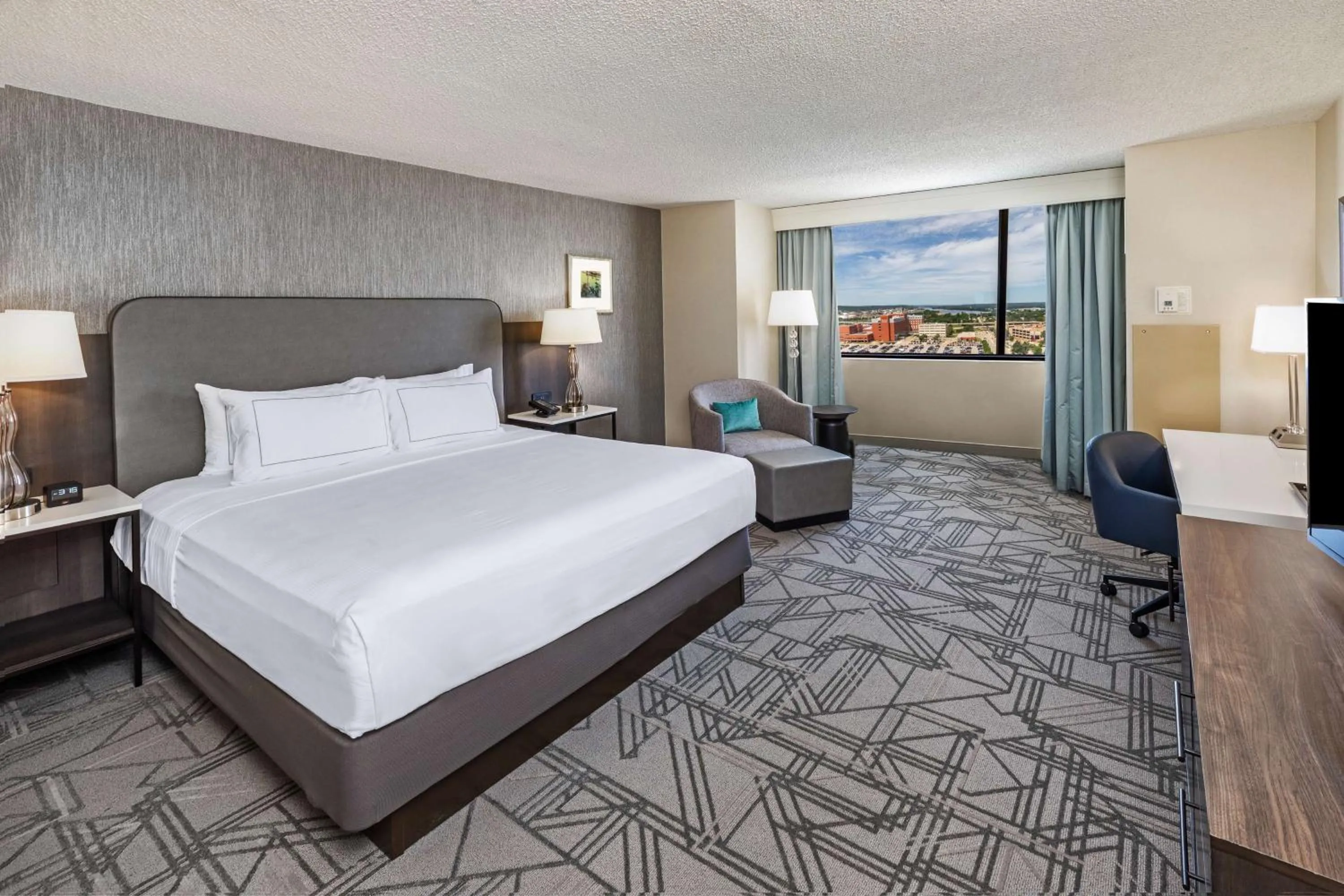 Bed in DoubleTree by Hilton Tulsa Downtown