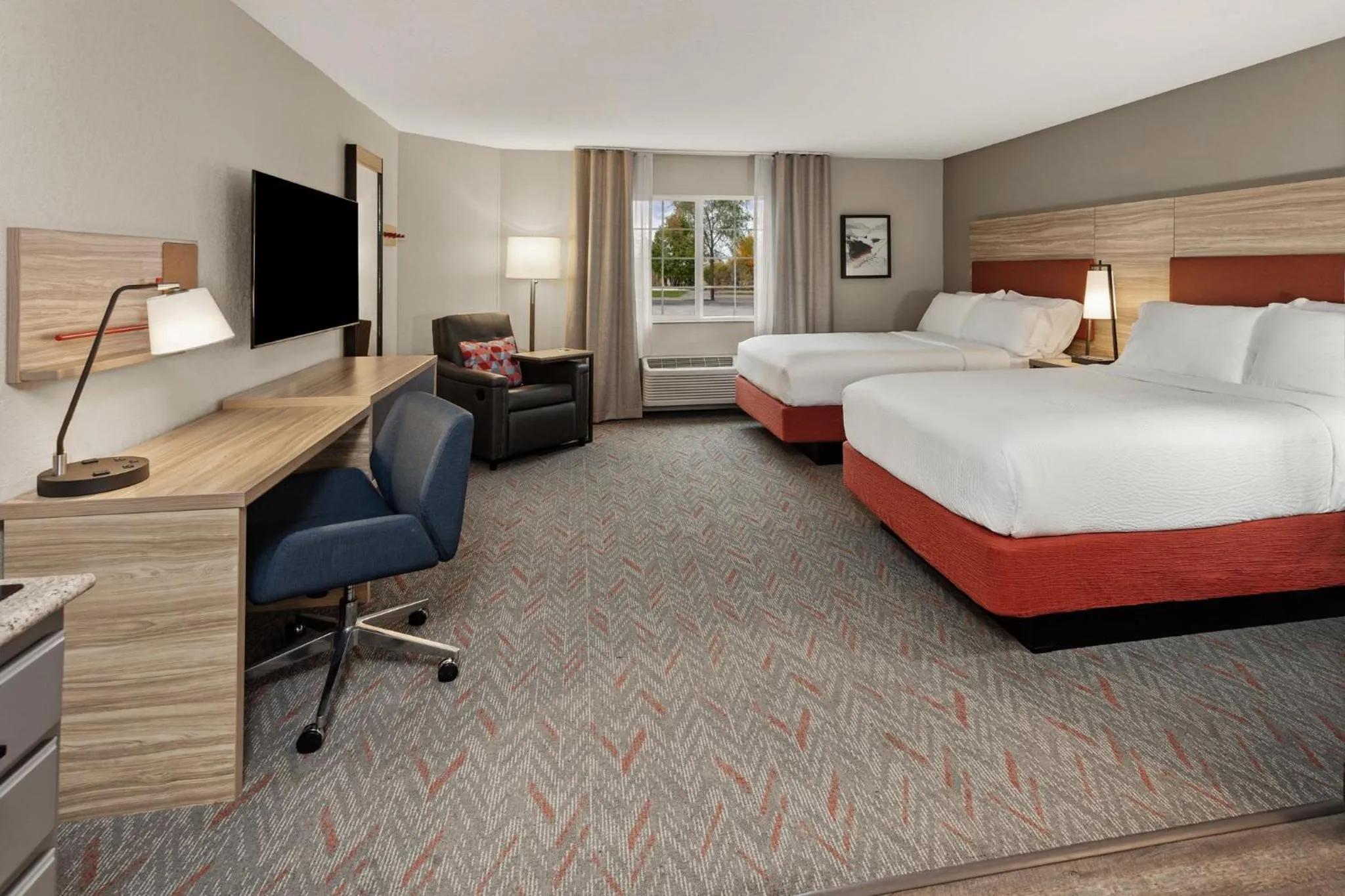 Photo of the whole room, Bed in Candlewood Suites Elgin – Northwest Chicago by IHG