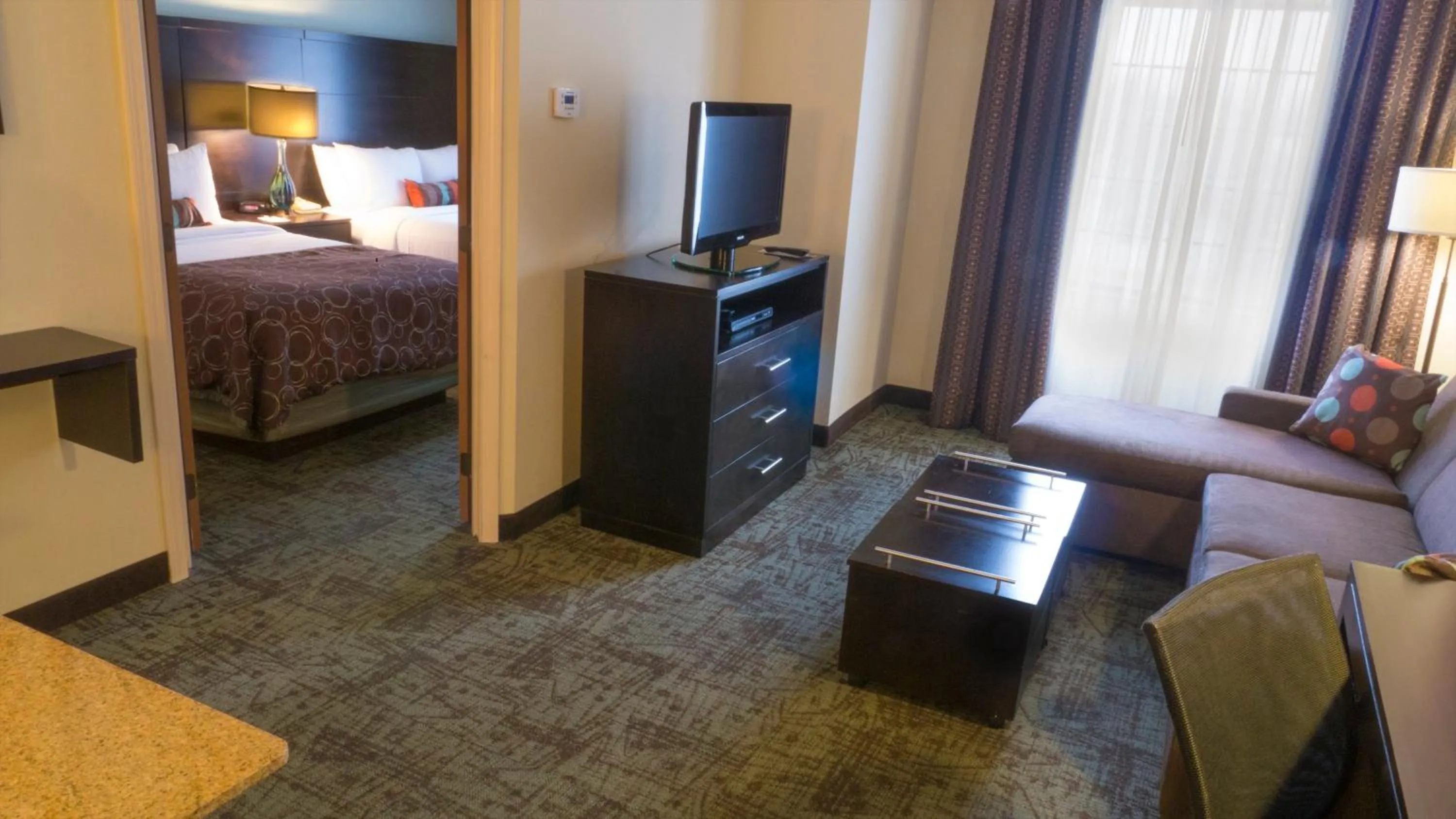 Photo of the whole room, Bed in Staybridge Suites Columbus-Dublin by IHG