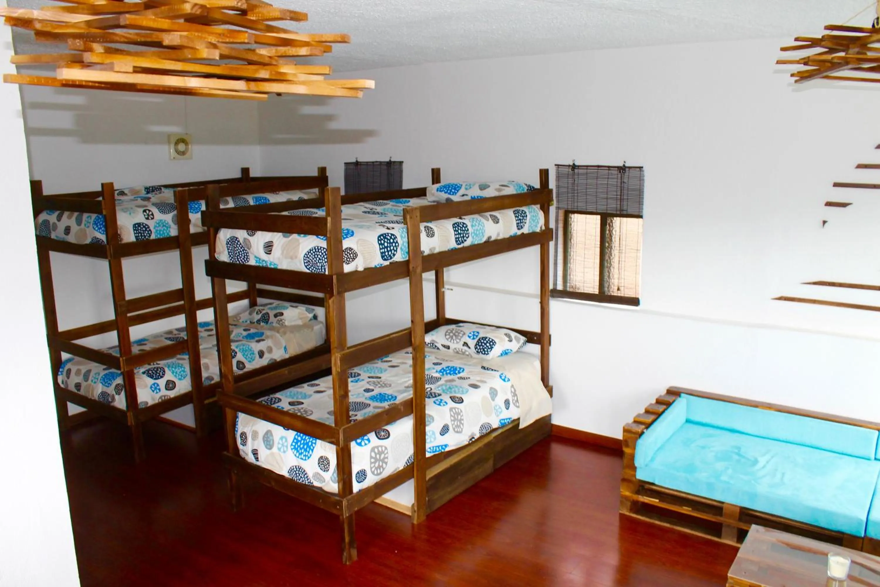 Decorative detail, Bed in Douro Surf Hostel