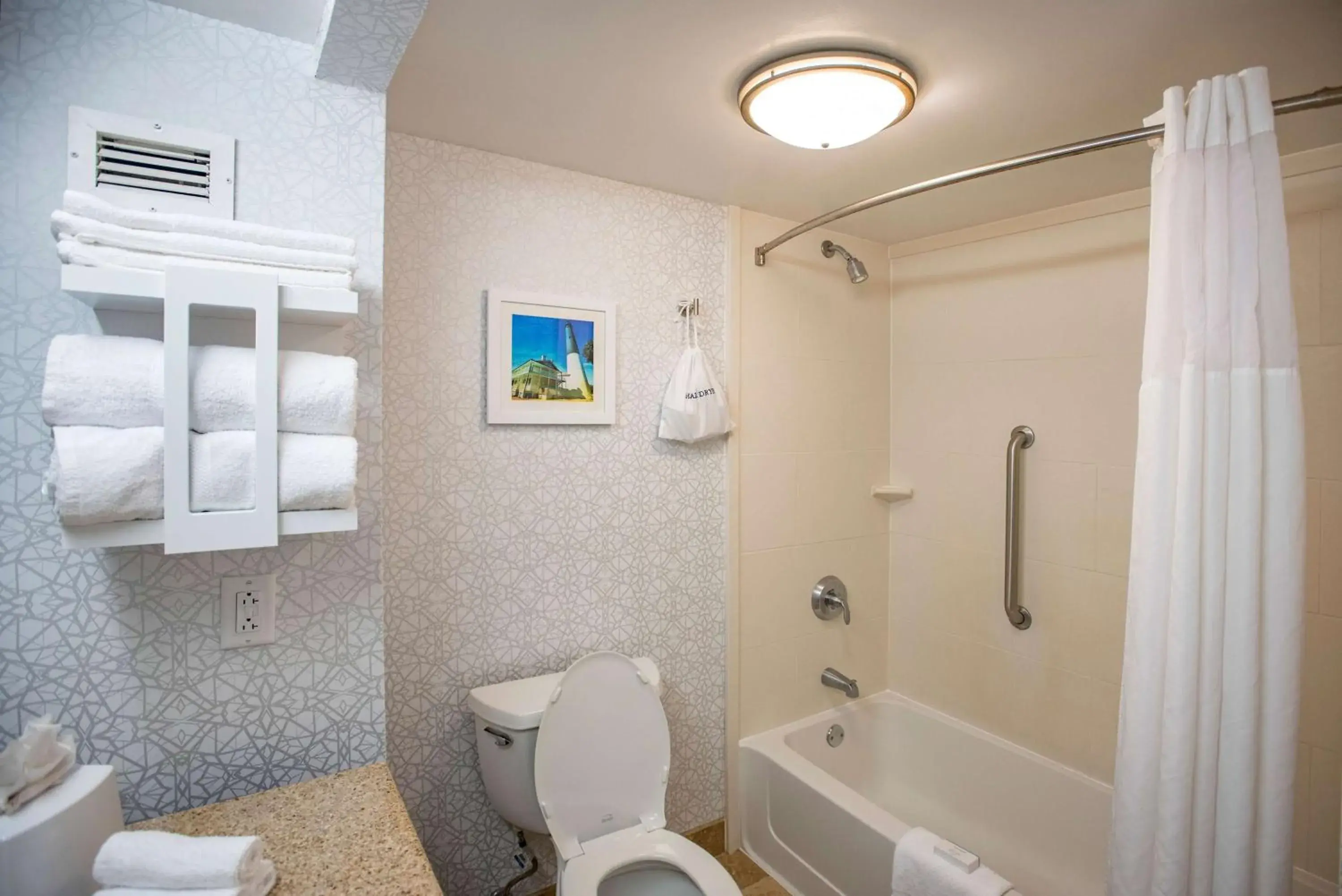 Bathroom in Hampton Inn Pensacola-Airport Bathroom in Hampton Inn Pensacola-Airport