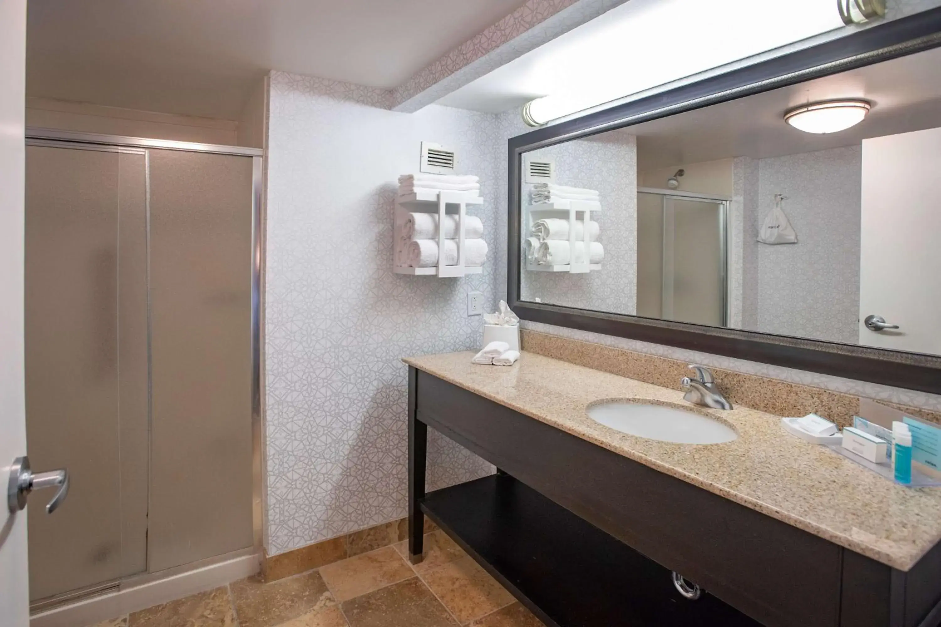 Bathroom in Hampton Inn Pensacola-Airport Bathroom in Hampton Inn Pensacola-Airport