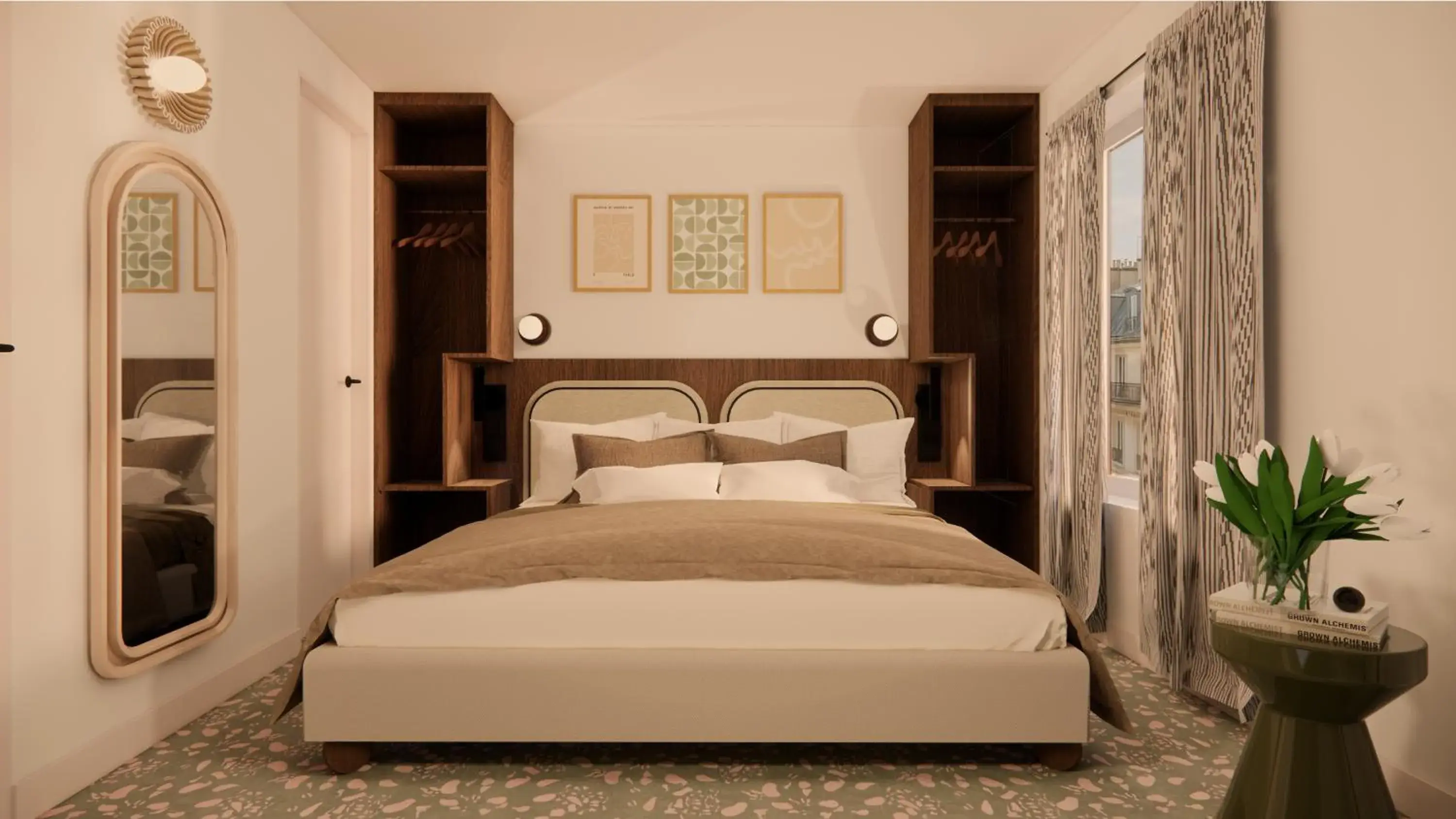 Bedroom in Hôtel des 3 Collèges Bedroom in Hôtel des 3 Collèges