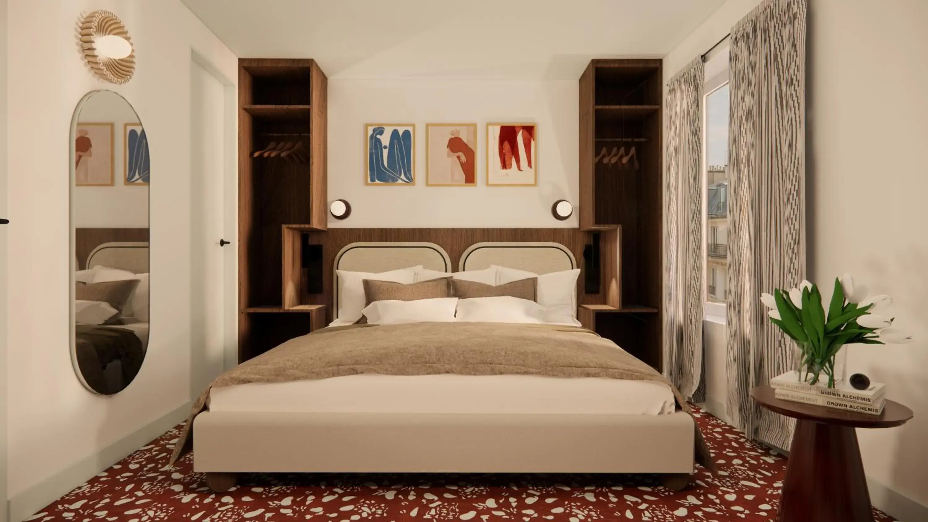 Bedroom in Hôtel des 3 Collèges Bedroom in Hôtel des 3 Collèges