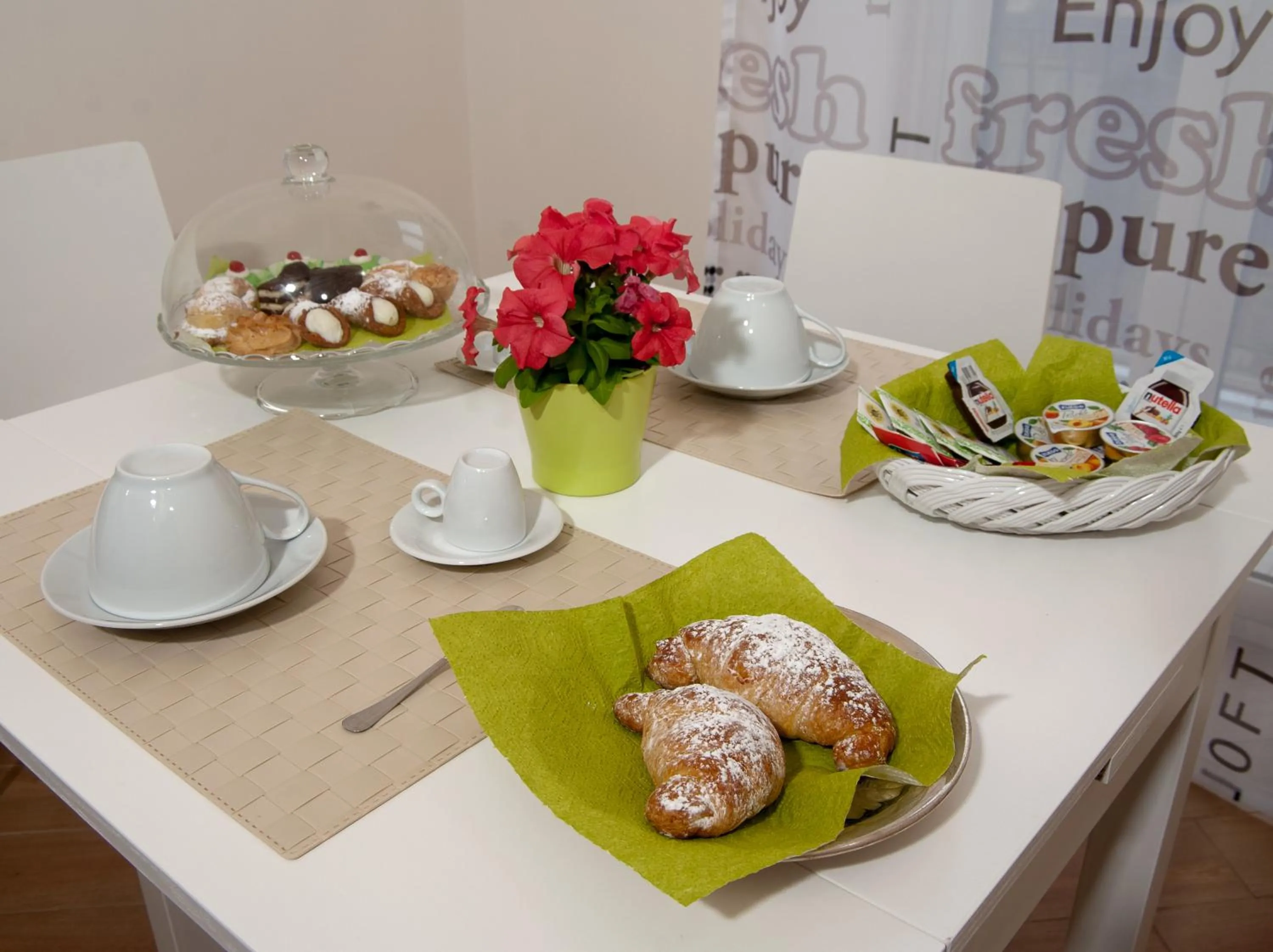 Italian breakfast in B&B Notti Sikane