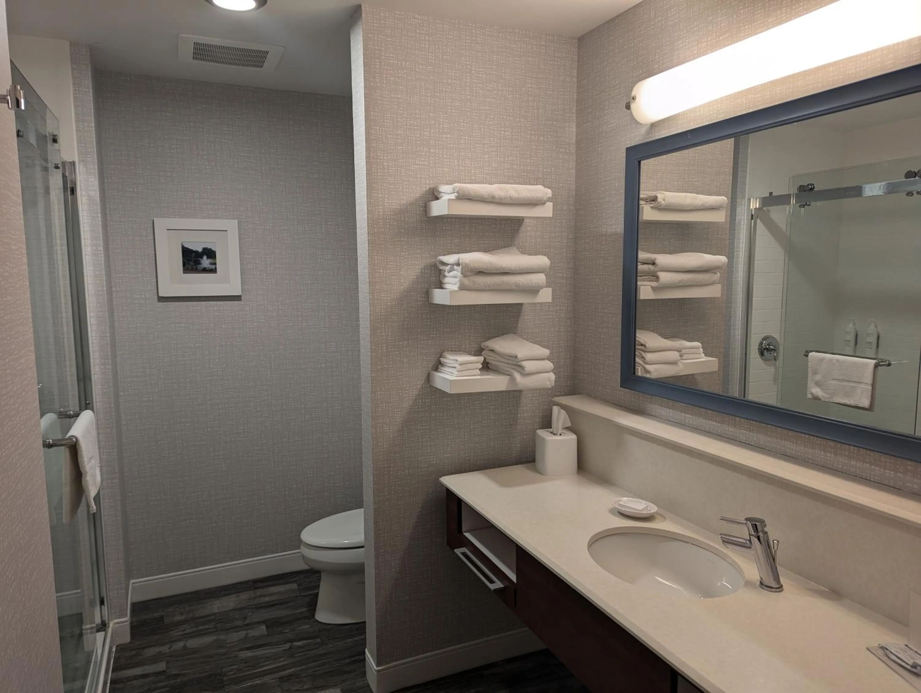 Shower in Hampton Inn & Suites Cazenovia, NY