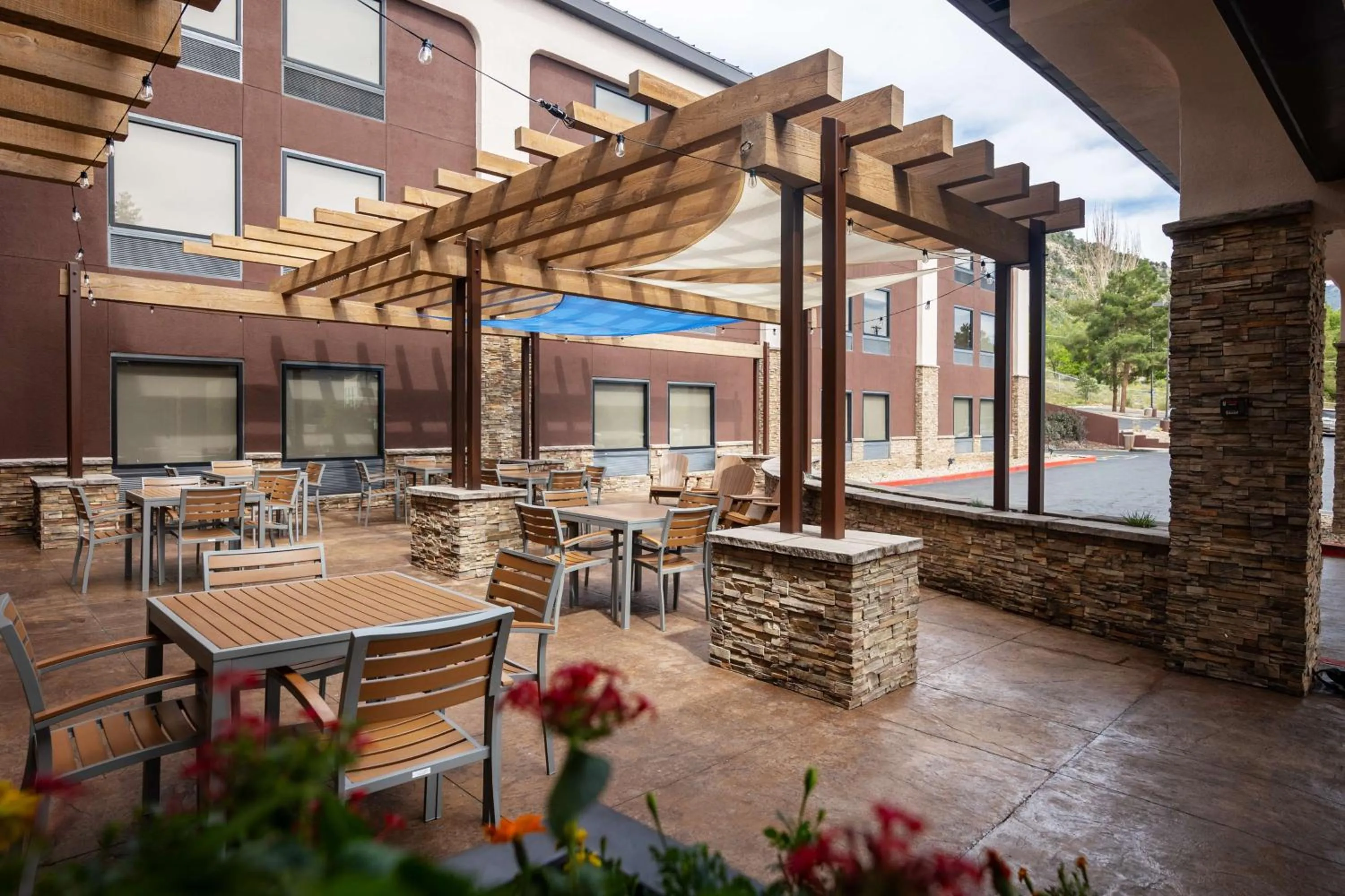 Patio in Hampton Inn Durango