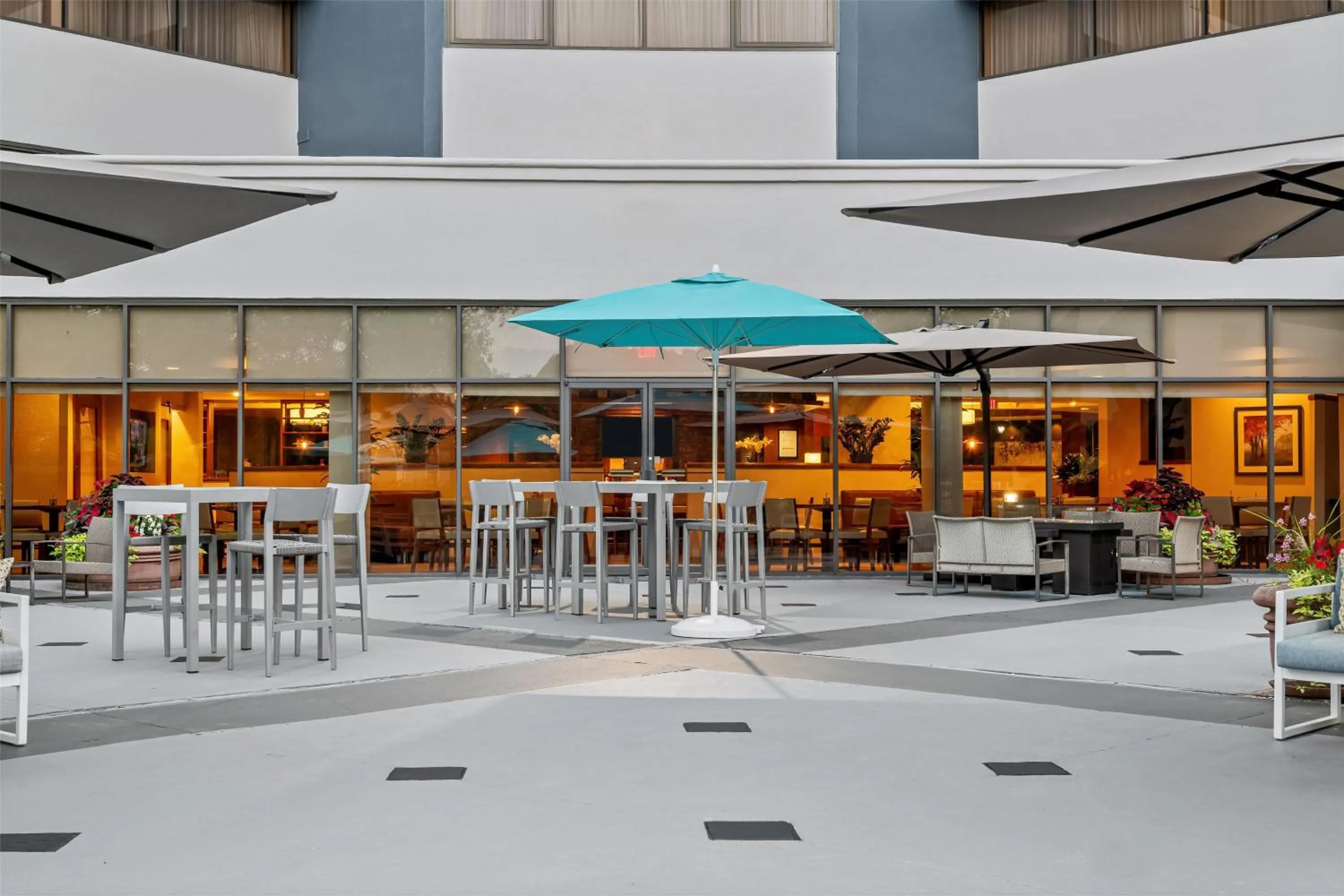 Patio in DoubleTree Suites by Hilton Raleigh-Durham