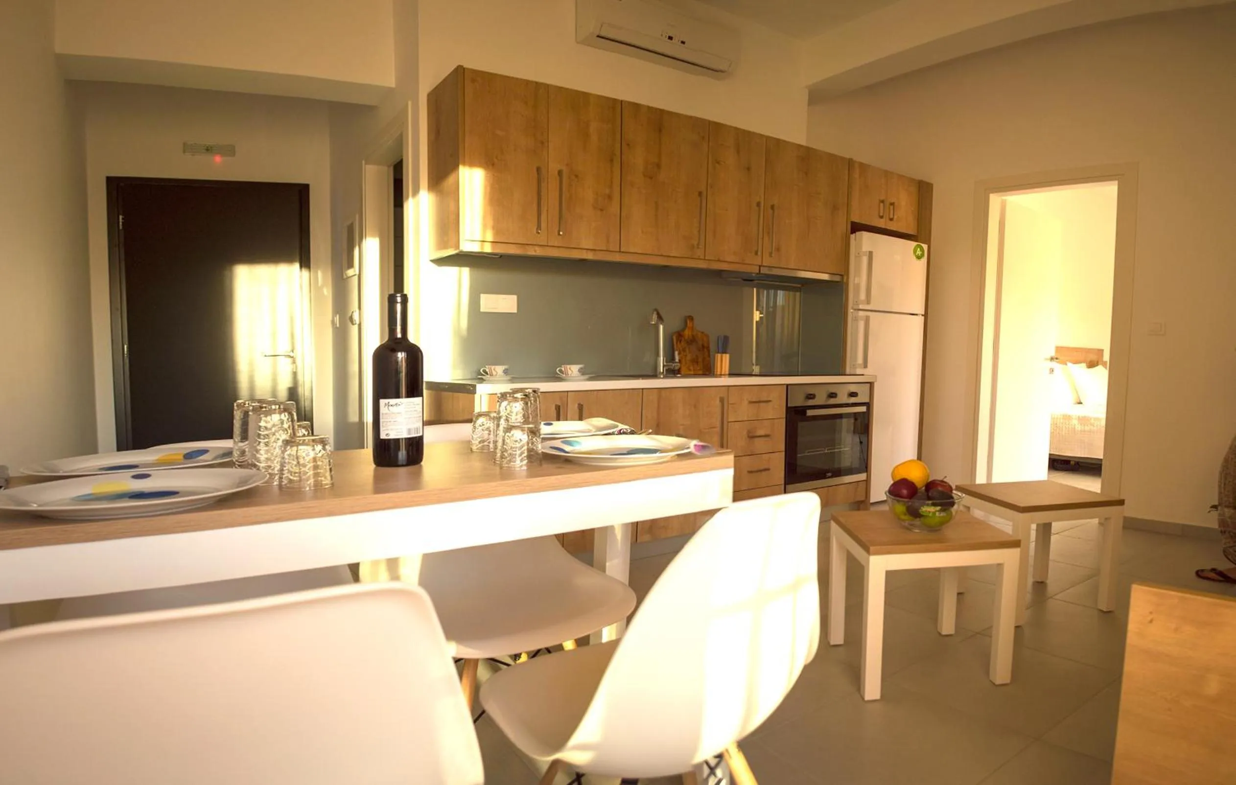 Kitchen or kitchenette in Castell Hotel