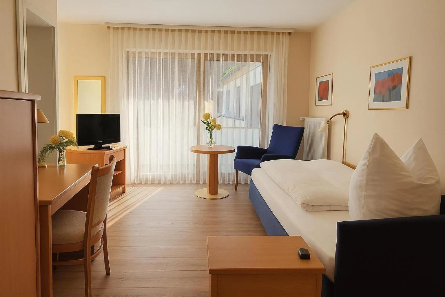 Bed in Hotel Rheinland