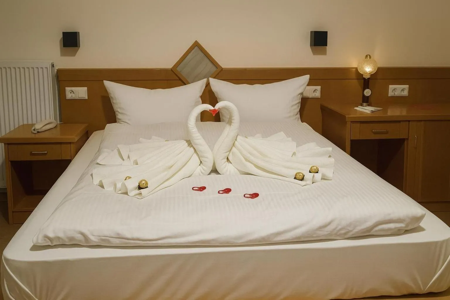 Bed in Hotel Rheinland